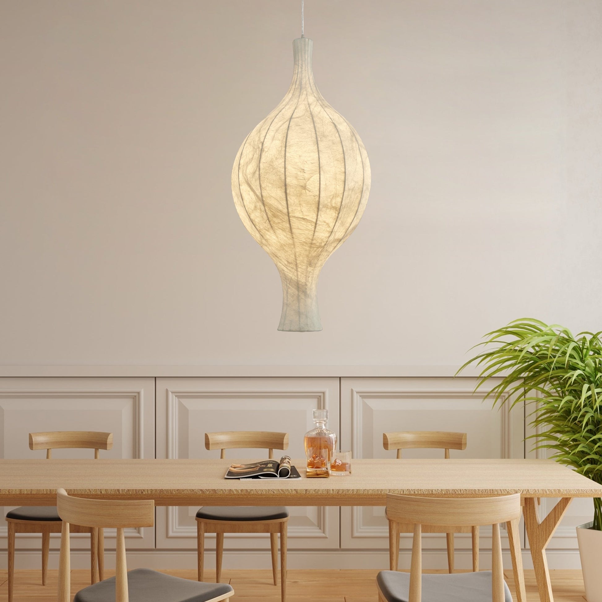 Orvelion Organic Mulberry Silk Pendant Light - Blowlighting
