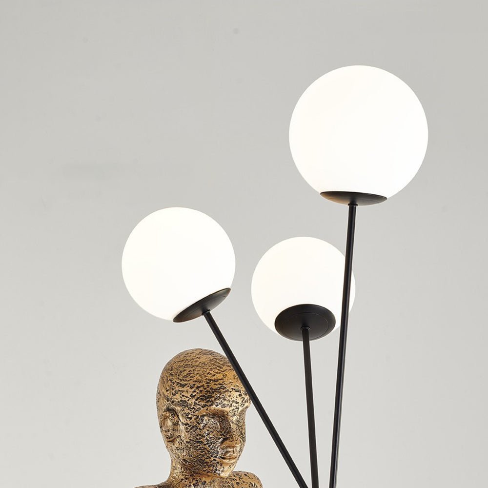 Jovian Juggler Black Metal Sculptural Floor Lamp - Blowlighting