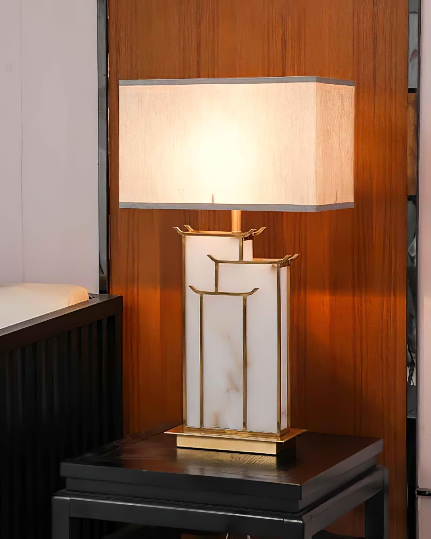 Nysilor Rectangular Glass Table Lamp - Blowlighting