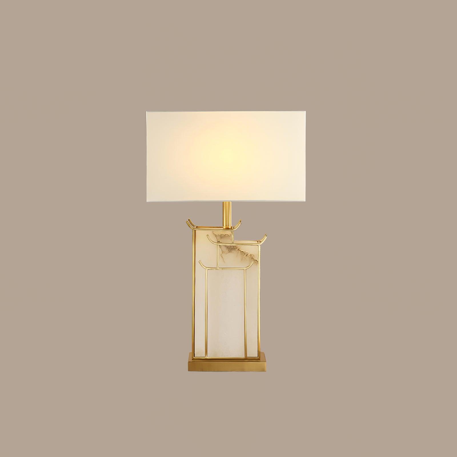 Nysilor Rectangular Glass Table Lamp - Blowlighting