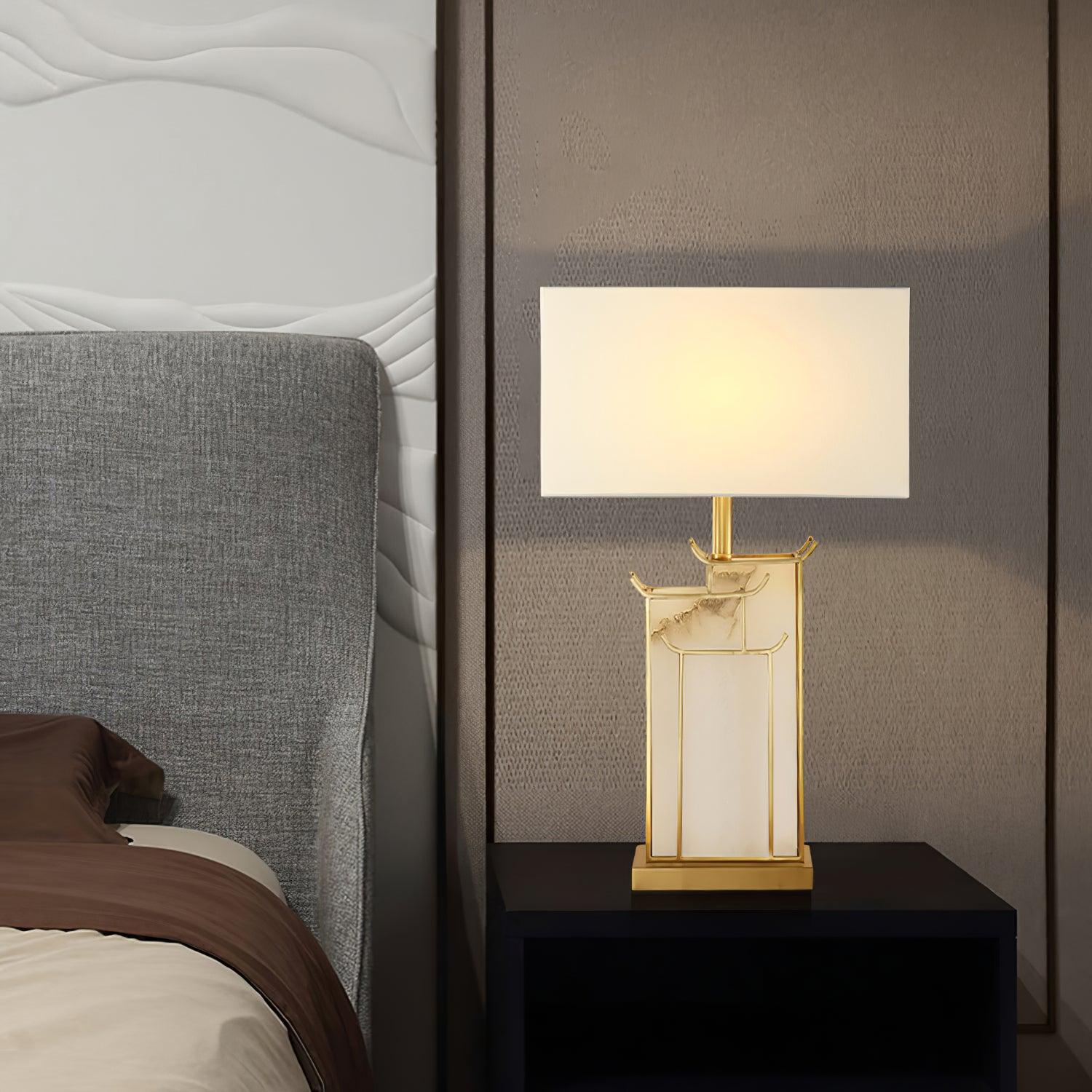 Nysilor Rectangular Glass Table Lamp - Blowlighting
