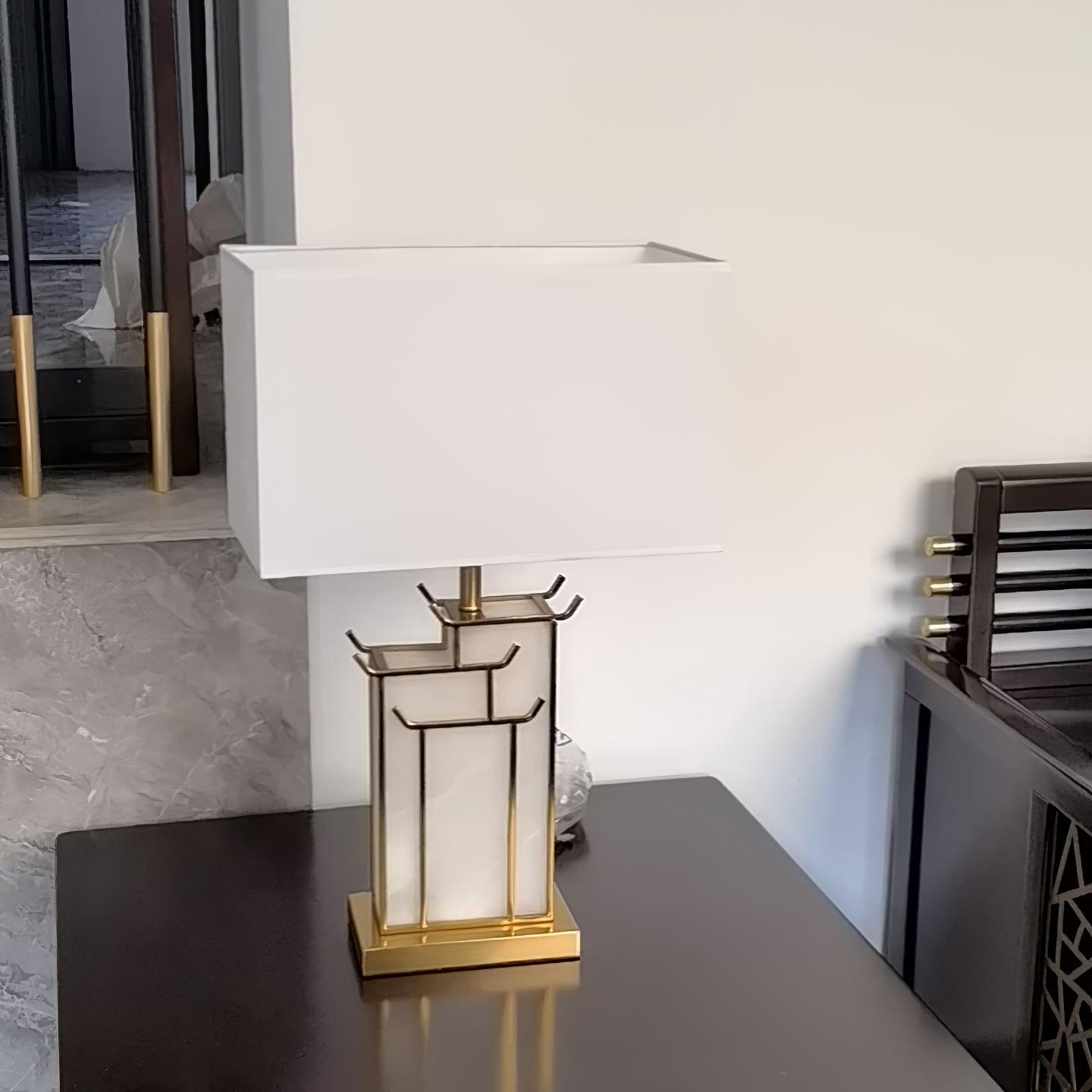 Nysilor Rectangular Glass Table Lamp - Blowlighting