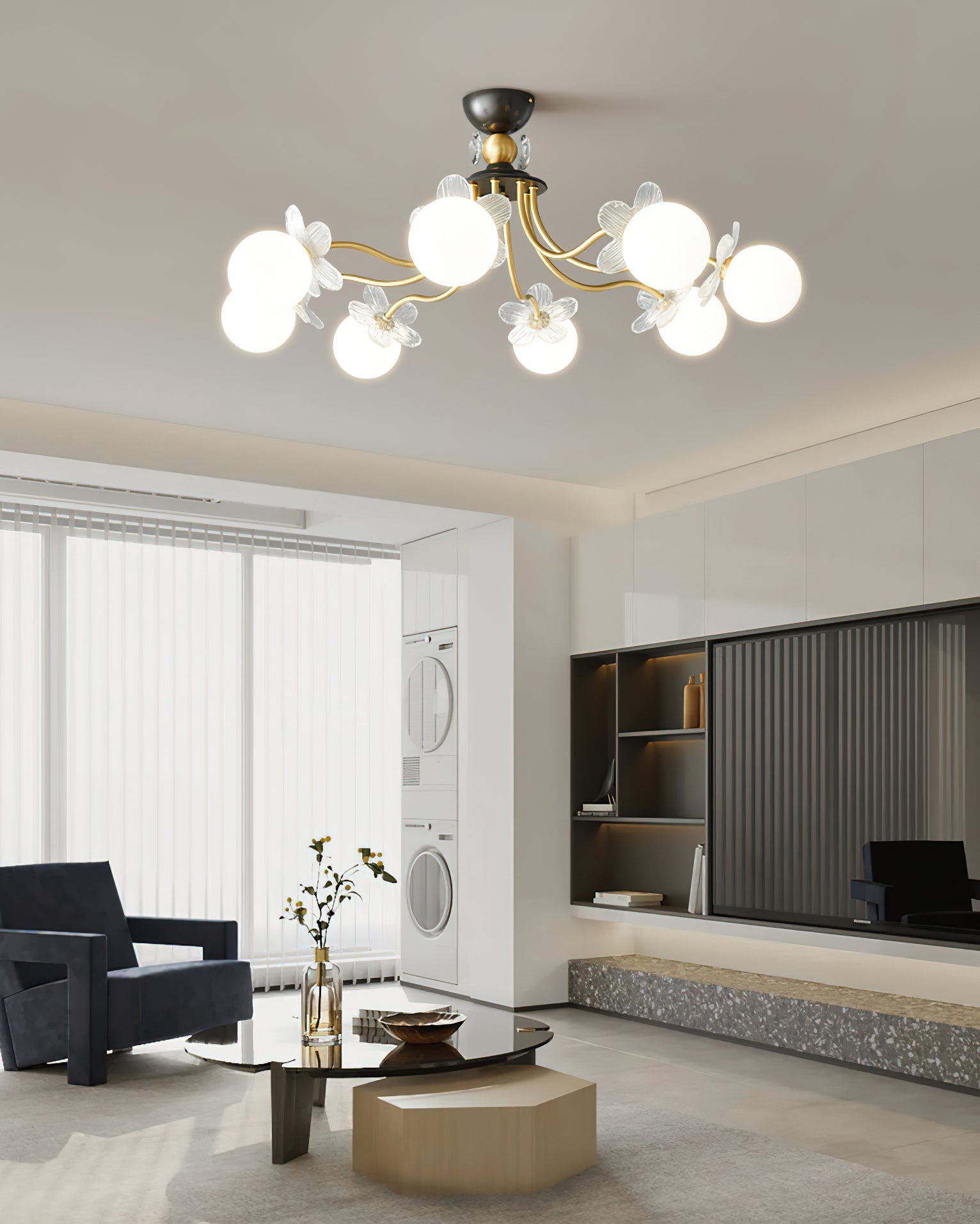 Blossom Flower Glass Chandelier - Blowlighting