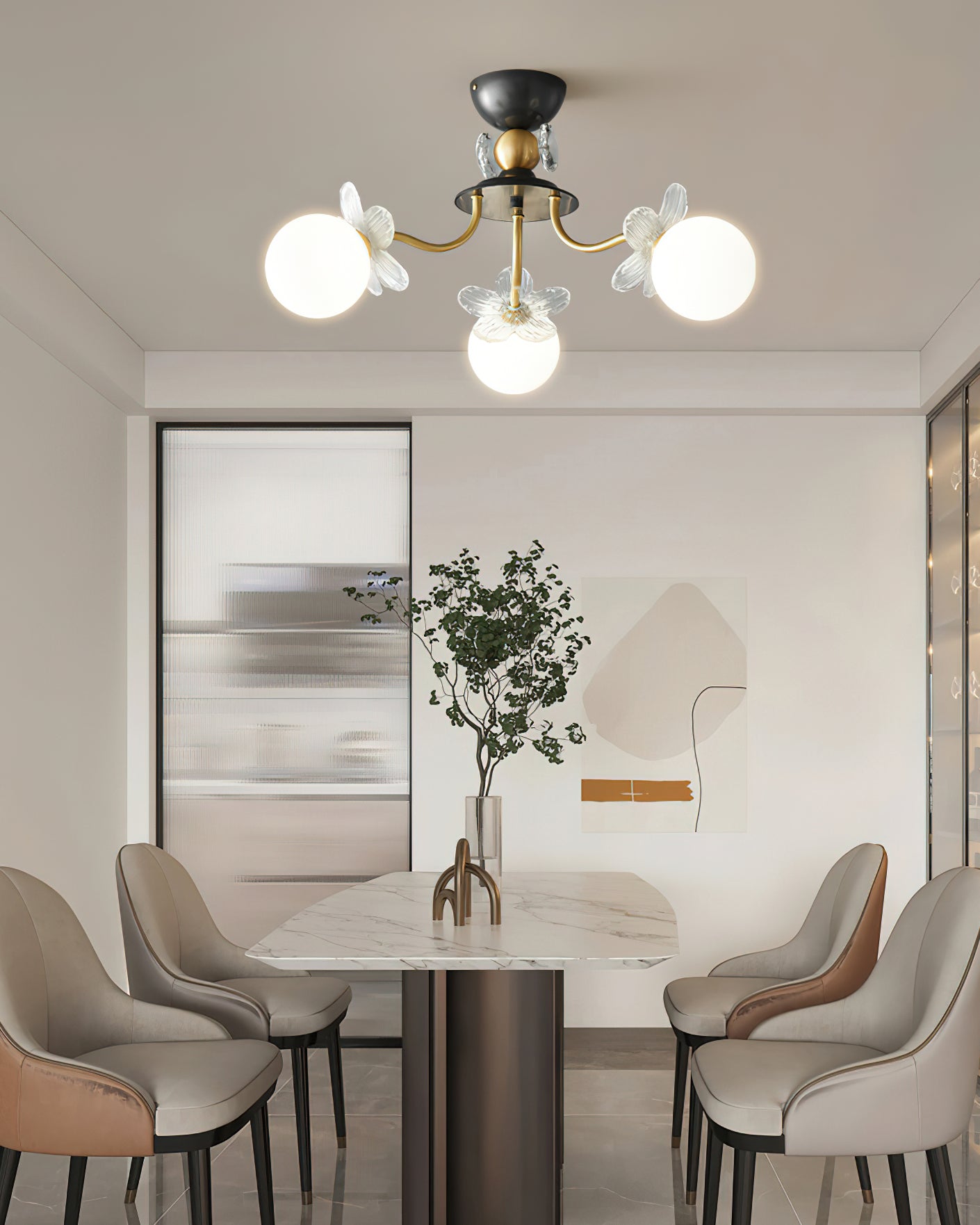 Blossom Flower Glass Chandelier - Blowlighting