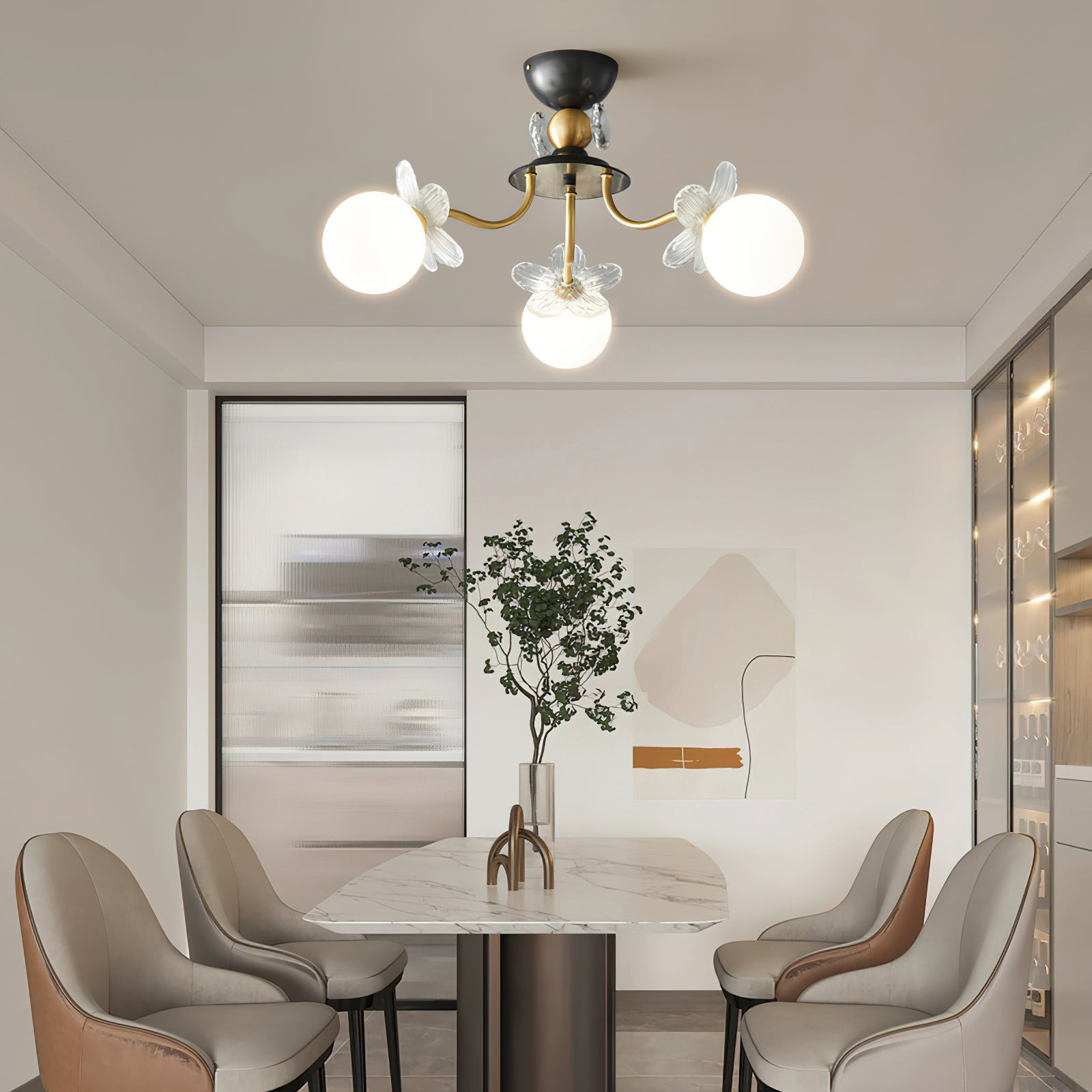 Blossom Flower Glass Chandelier - Blowlighting