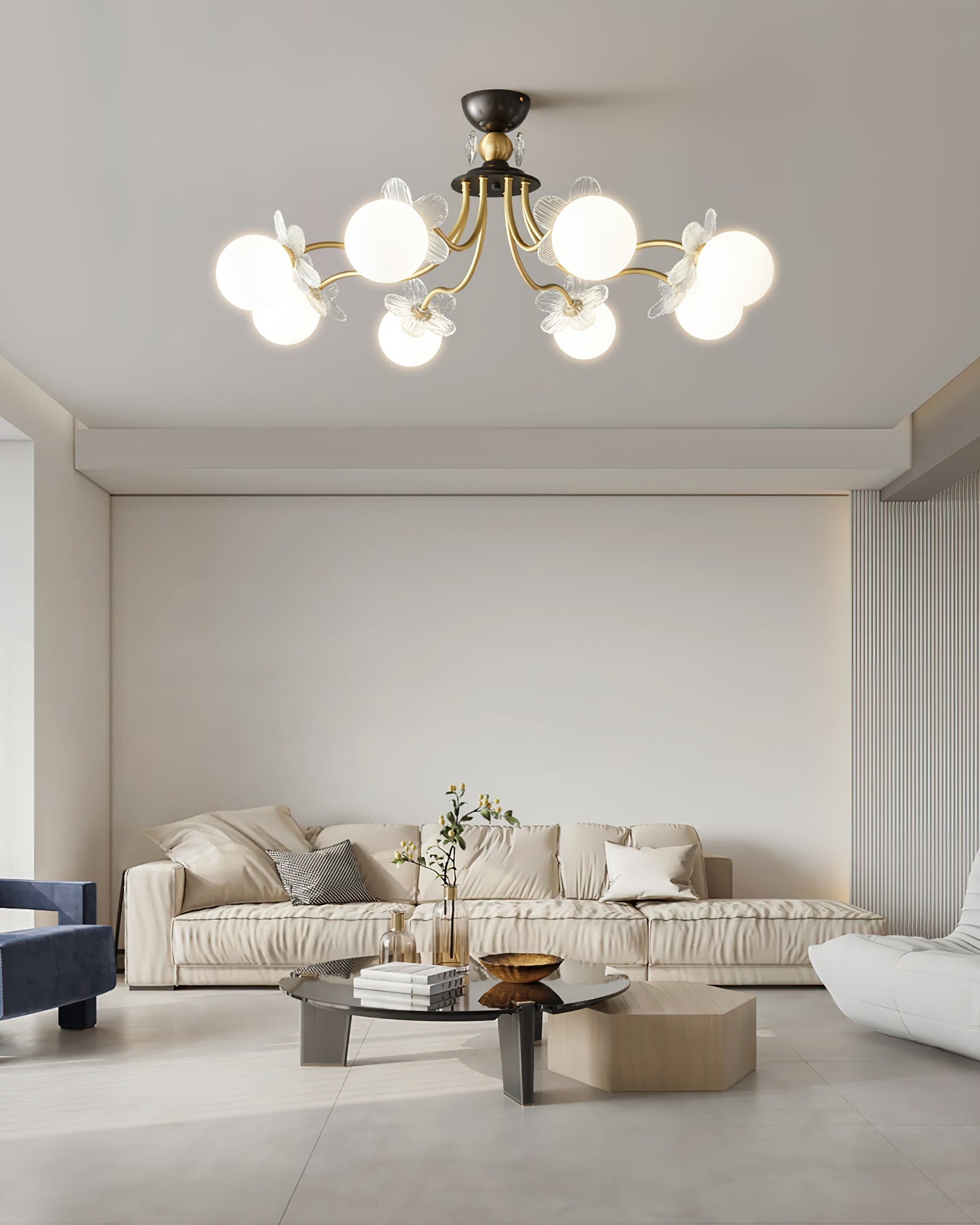 Blossom Flower Glass Chandelier - Blowlighting