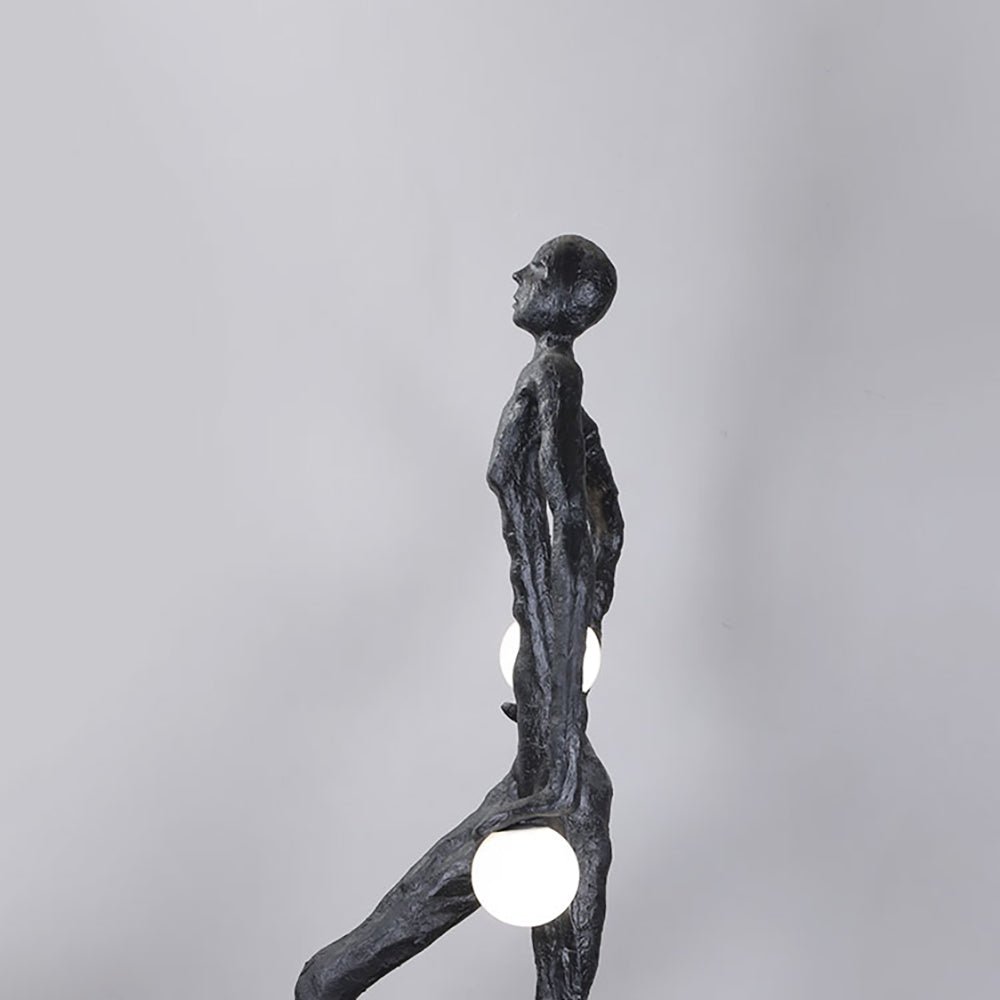 Kaelthos Textured Black Metal Floor Lamp - Blowlighting