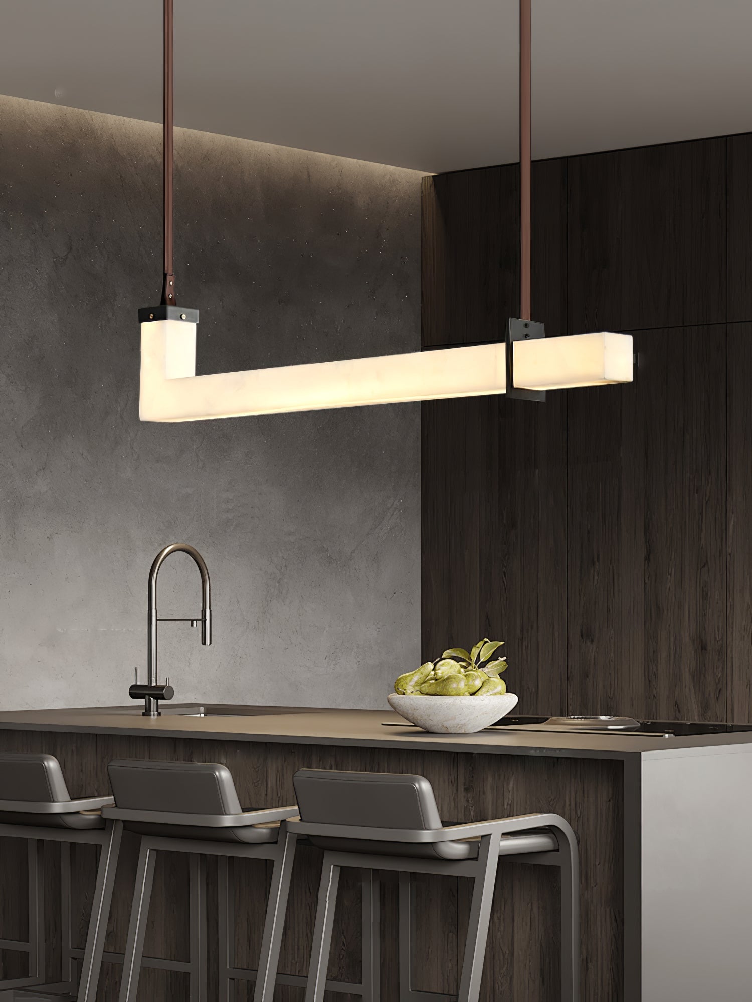Astra Linear Alabaster Pendant Light - Blowlighting