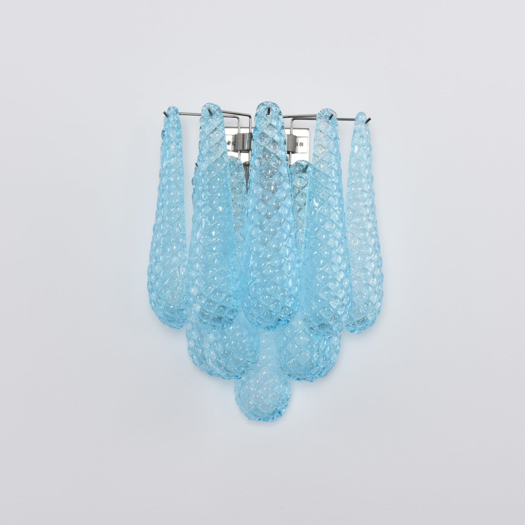 Aurora Wall Lamp Pink Teardrop Glass Floral Artistic - Blowlighting