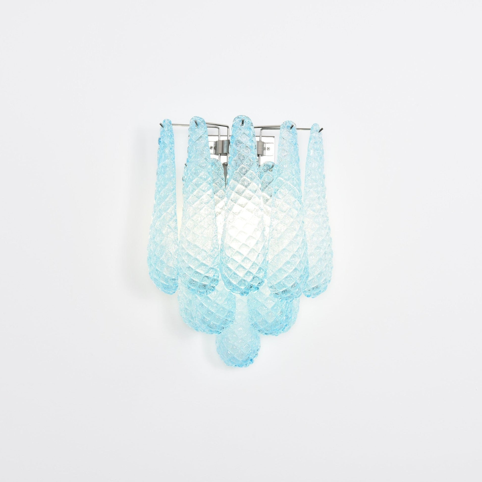 Aurora Wall Lamp Pink Teardrop Glass Floral Artistic - Blowlighting