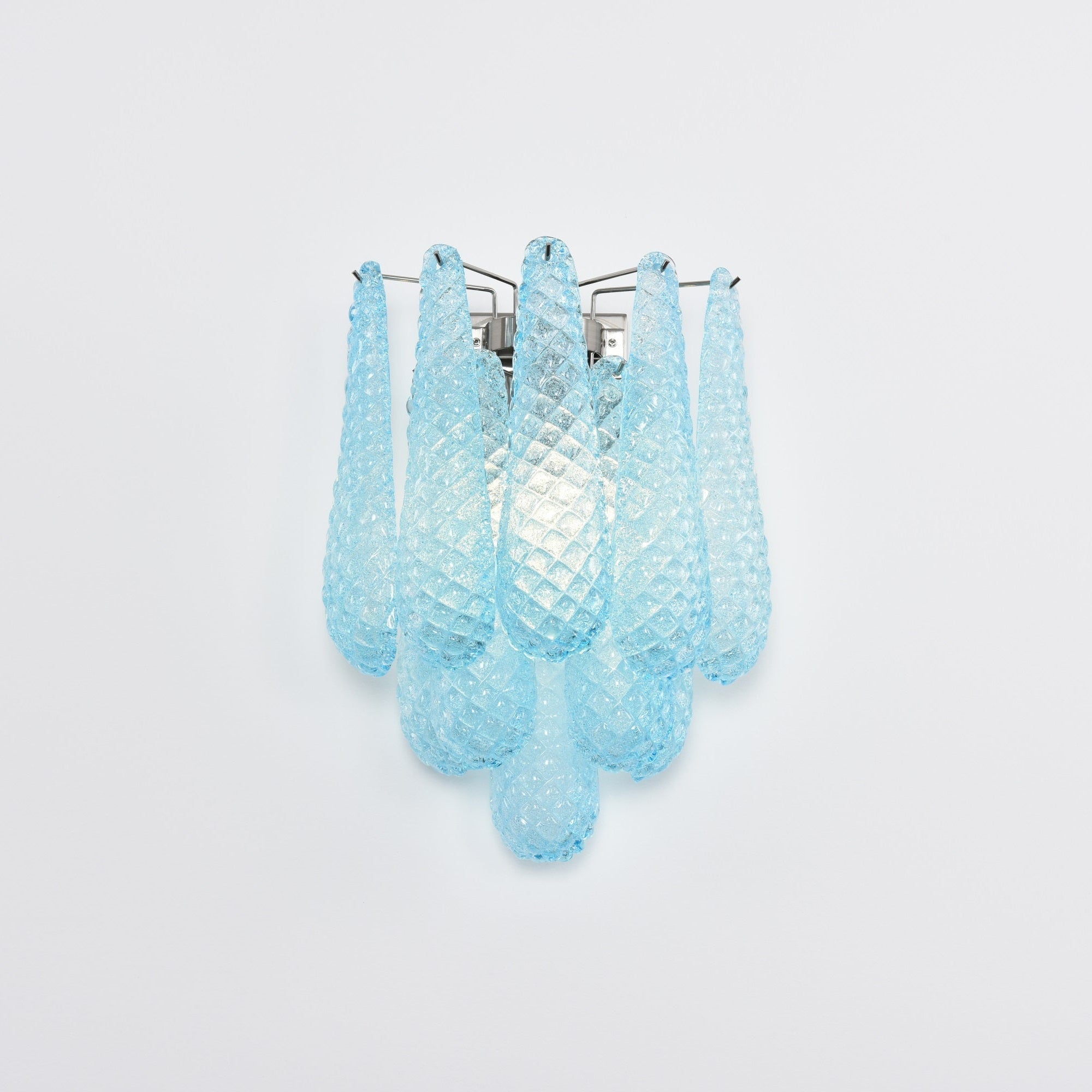 Aurora Wall Lamp Pink Teardrop Glass Floral Artistic - Blowlighting