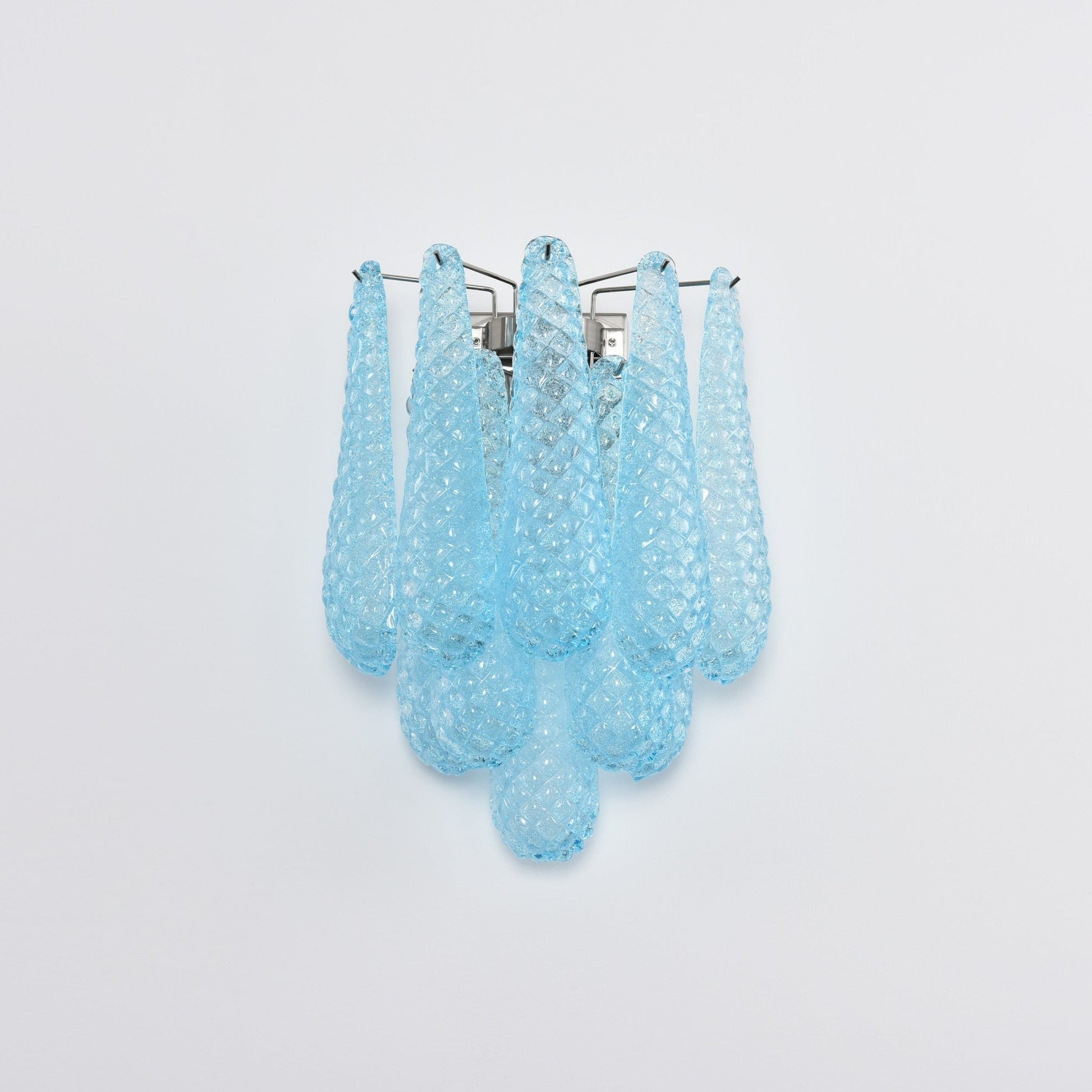 Aurora Wall Lamp Pink Teardrop Glass Floral Artistic - Blowlighting