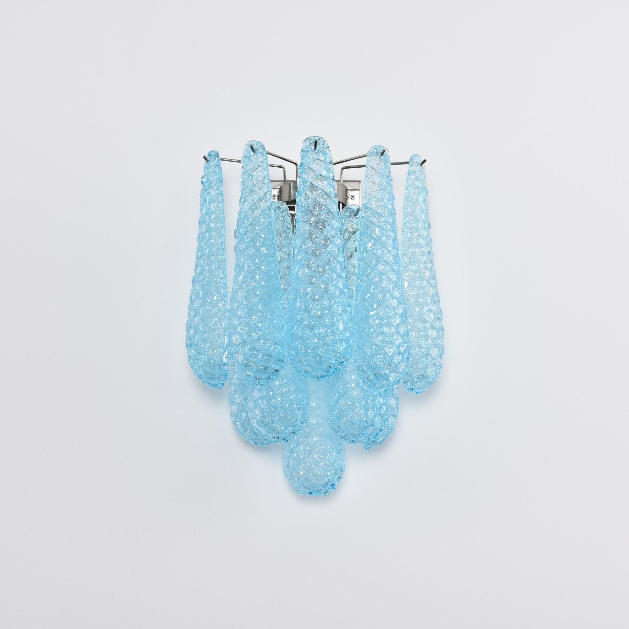 Aurora Wall Lamp Pink Teardrop Glass Floral Artistic - Blowlighting