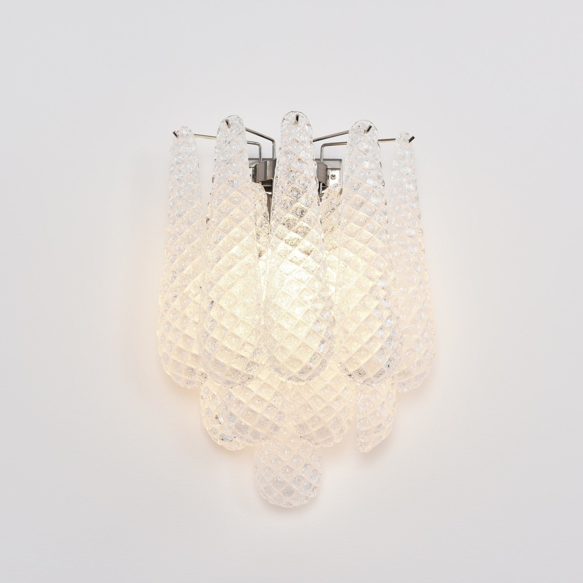 Aurora Wall Lamp Pink Teardrop Glass Floral Artistic - Blowlighting