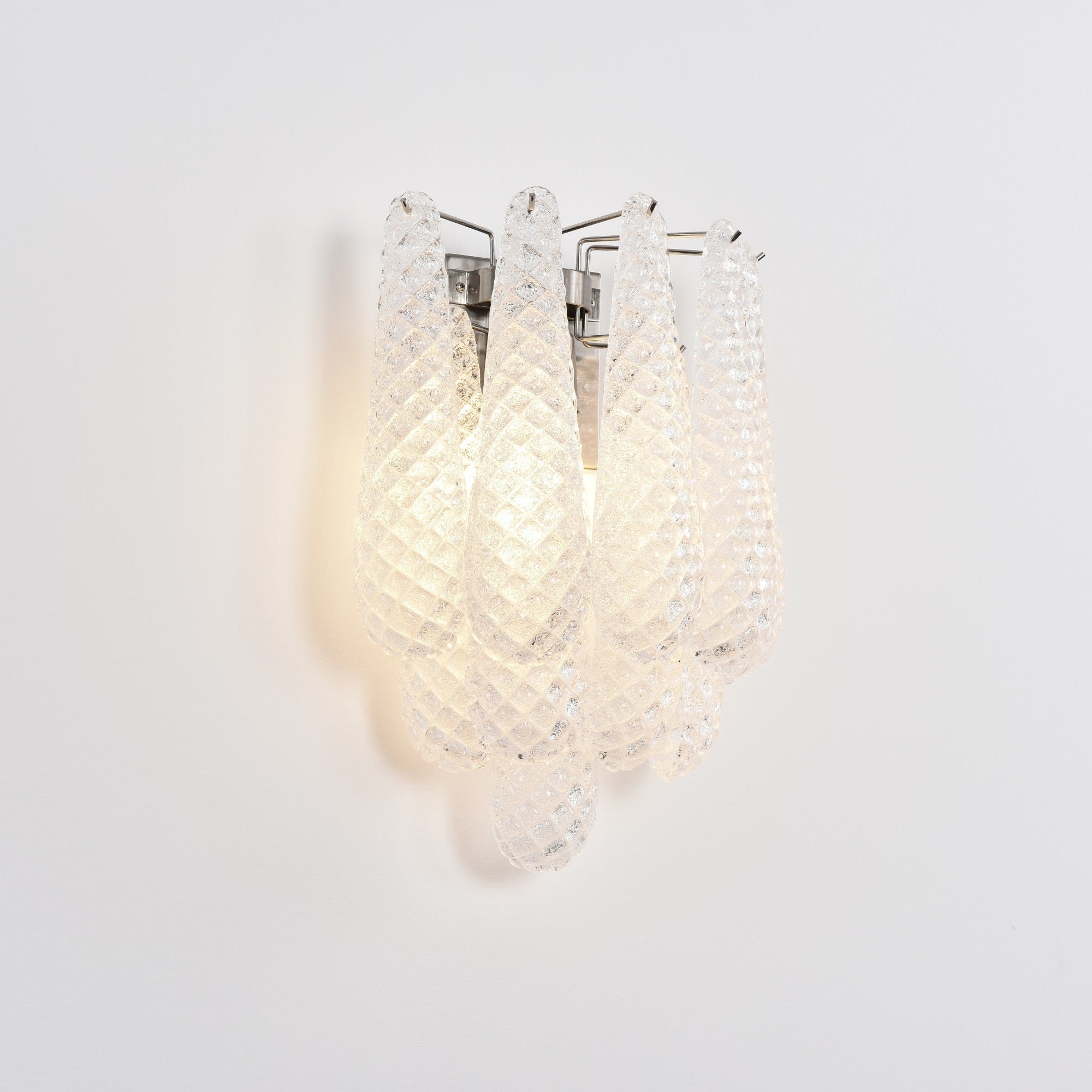 Aurora Wall Lamp Pink Teardrop Glass Floral Artistic - Blowlighting