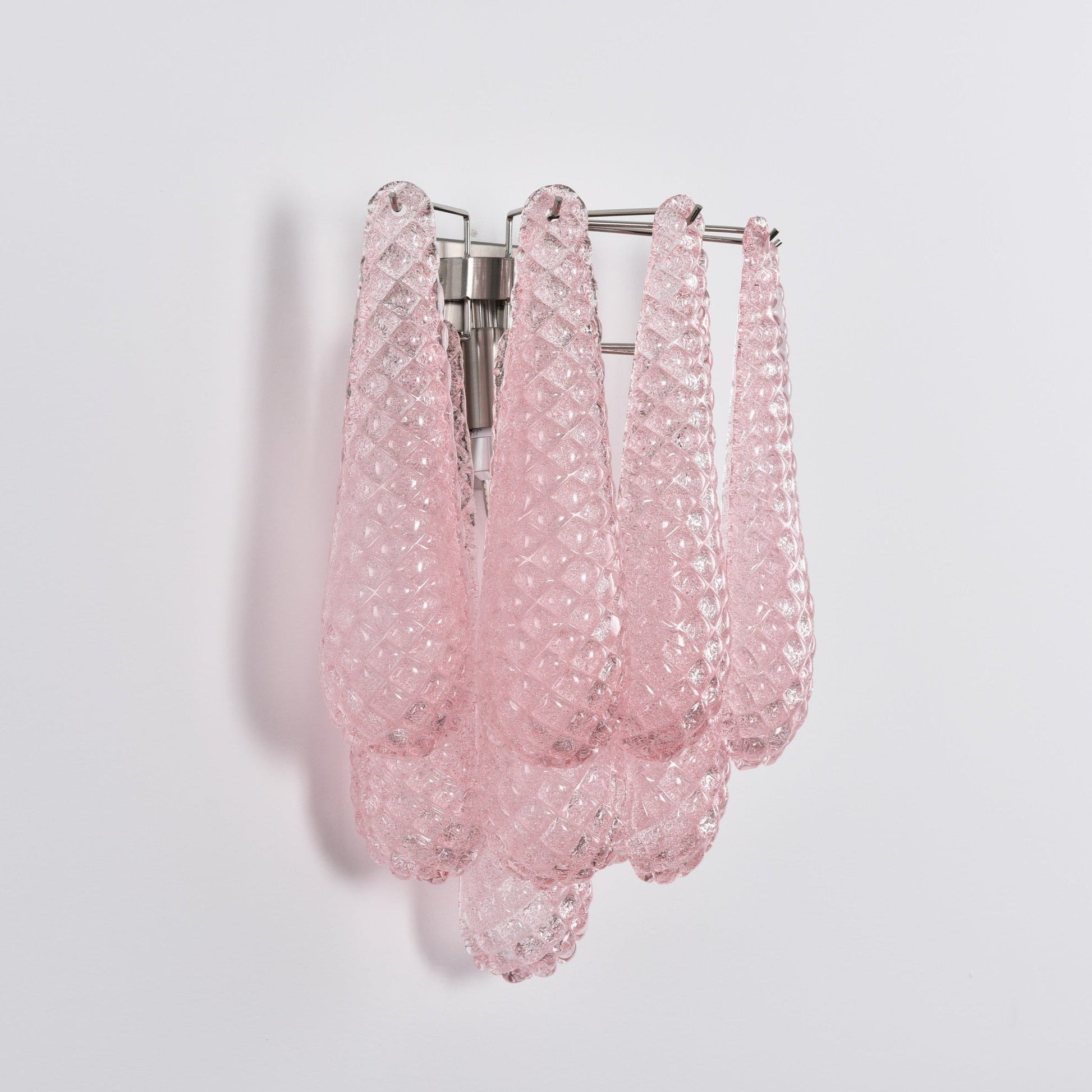 Aurora Wall Lamp Pink Teardrop Glass Floral Artistic - Blowlighting