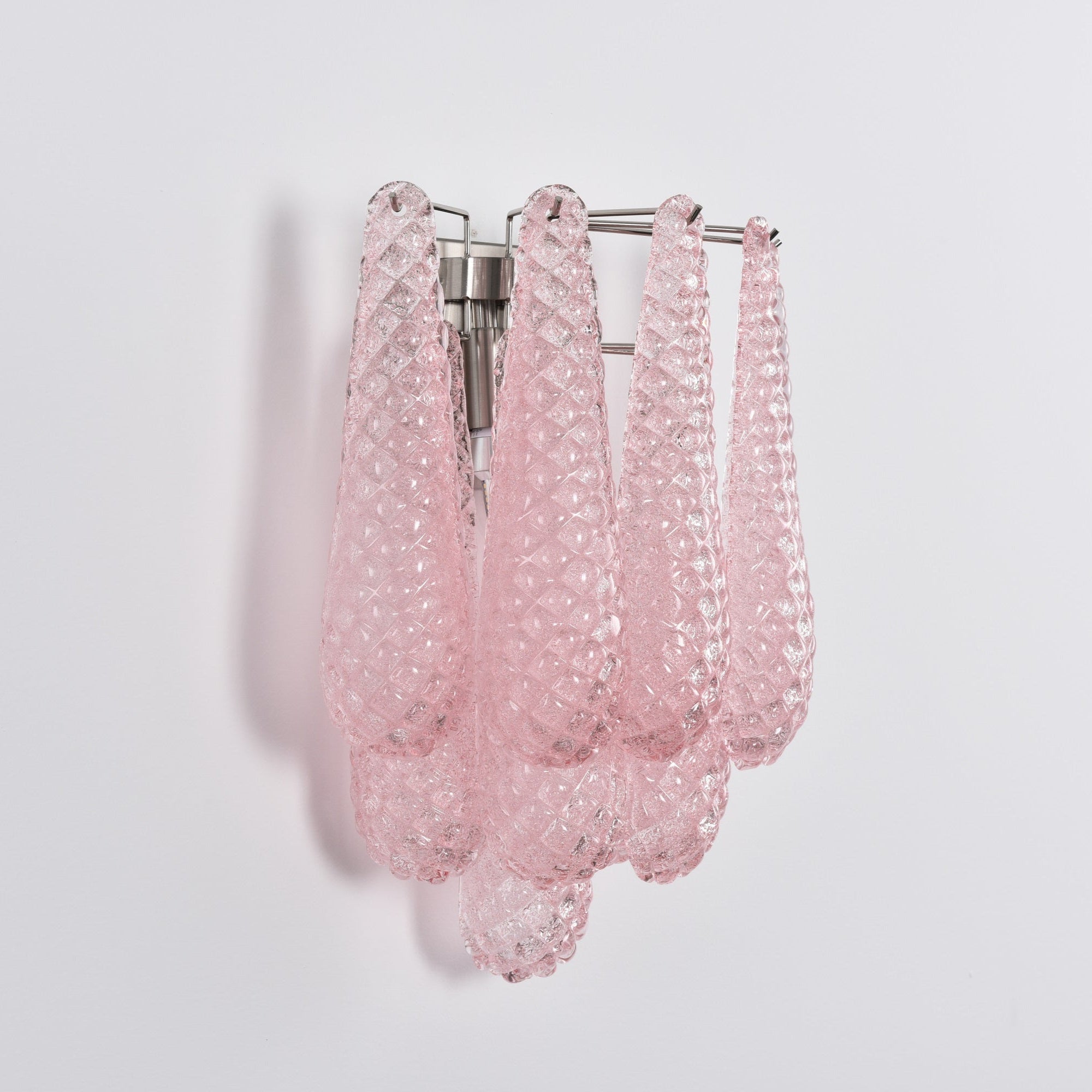 Aurora Wall Lamp Pink Teardrop Glass Floral Artistic - Blowlighting