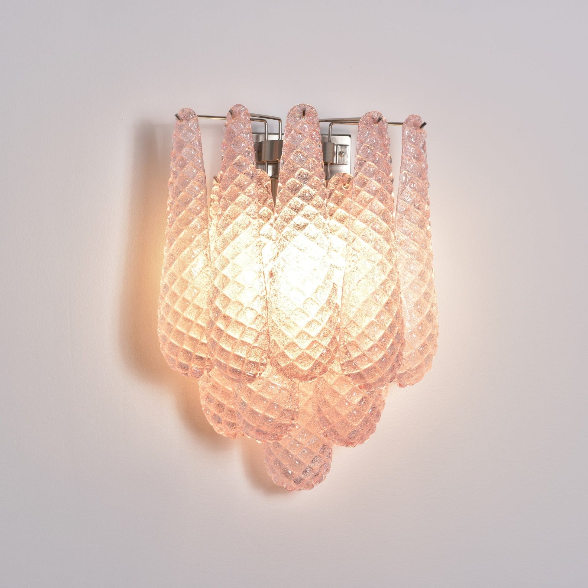 Aurora Wall Lamp Pink Teardrop Glass Floral Artistic - Blowlighting