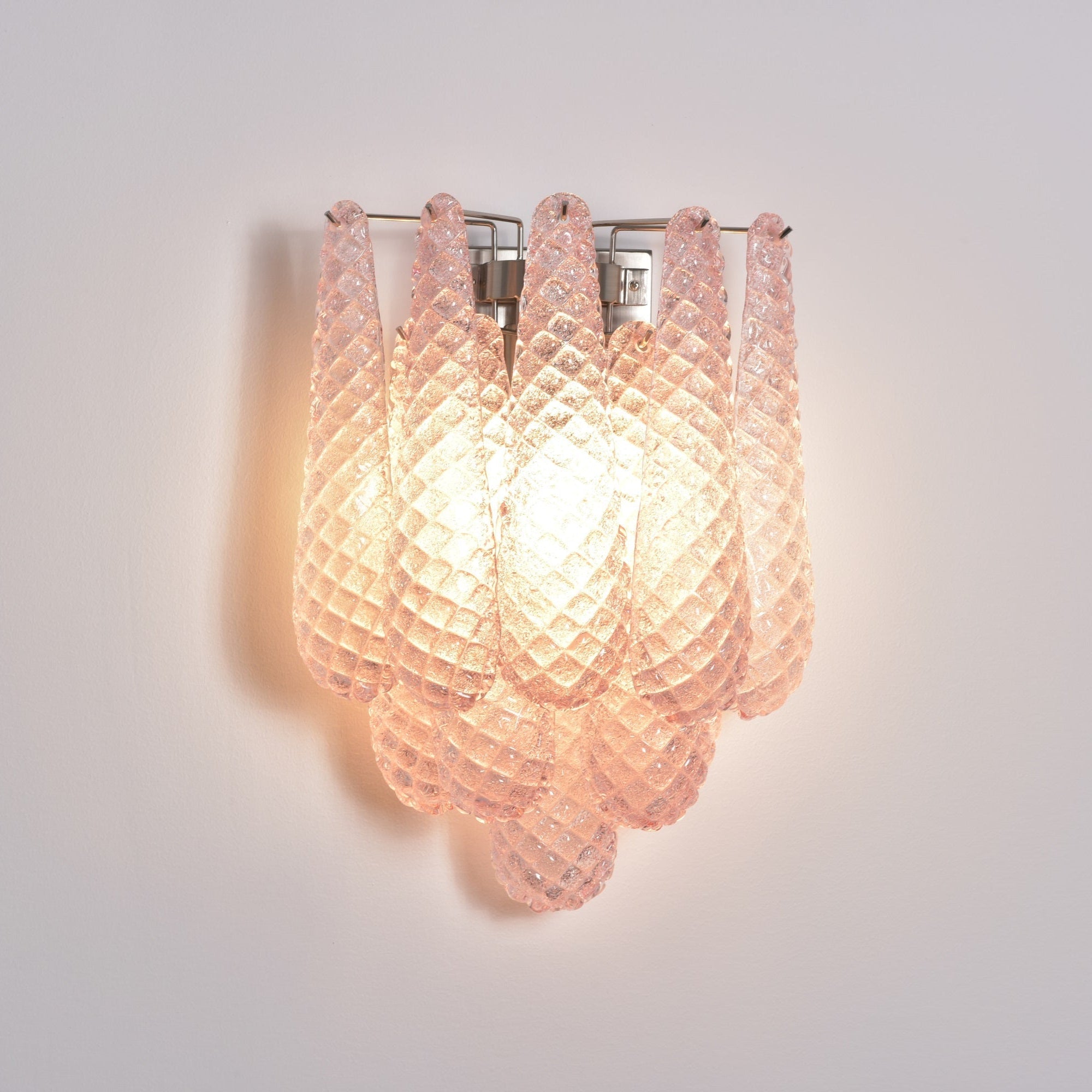 Aurora Wall Lamp Pink Teardrop Glass Floral Artistic - Blowlighting