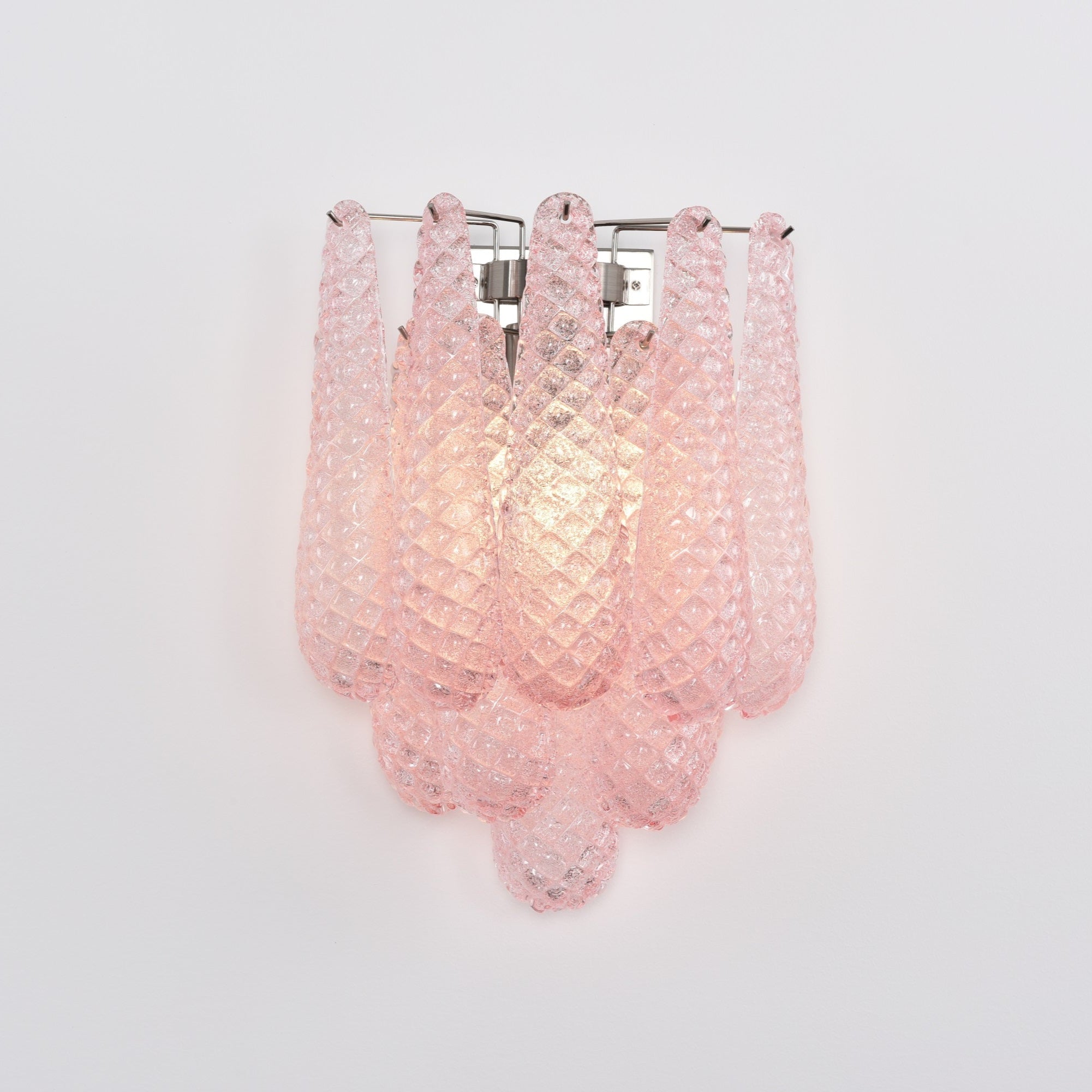 Aurora Wall Lamp Pink Teardrop Glass Floral Artistic - Blowlighting