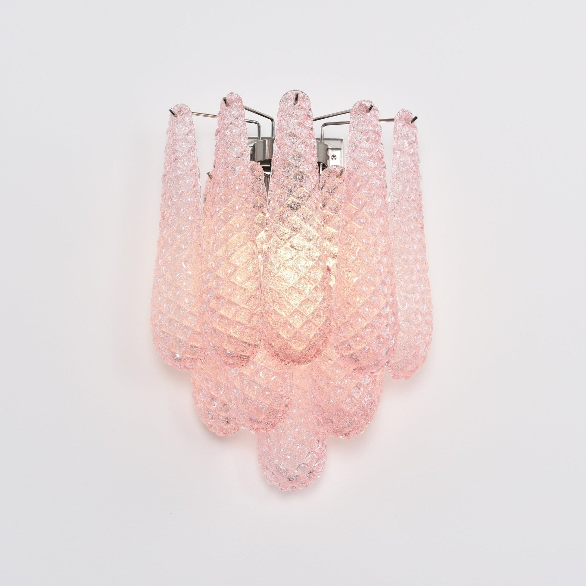 Aurora Wall Lamp Pink Teardrop Glass Floral Artistic - Blowlighting