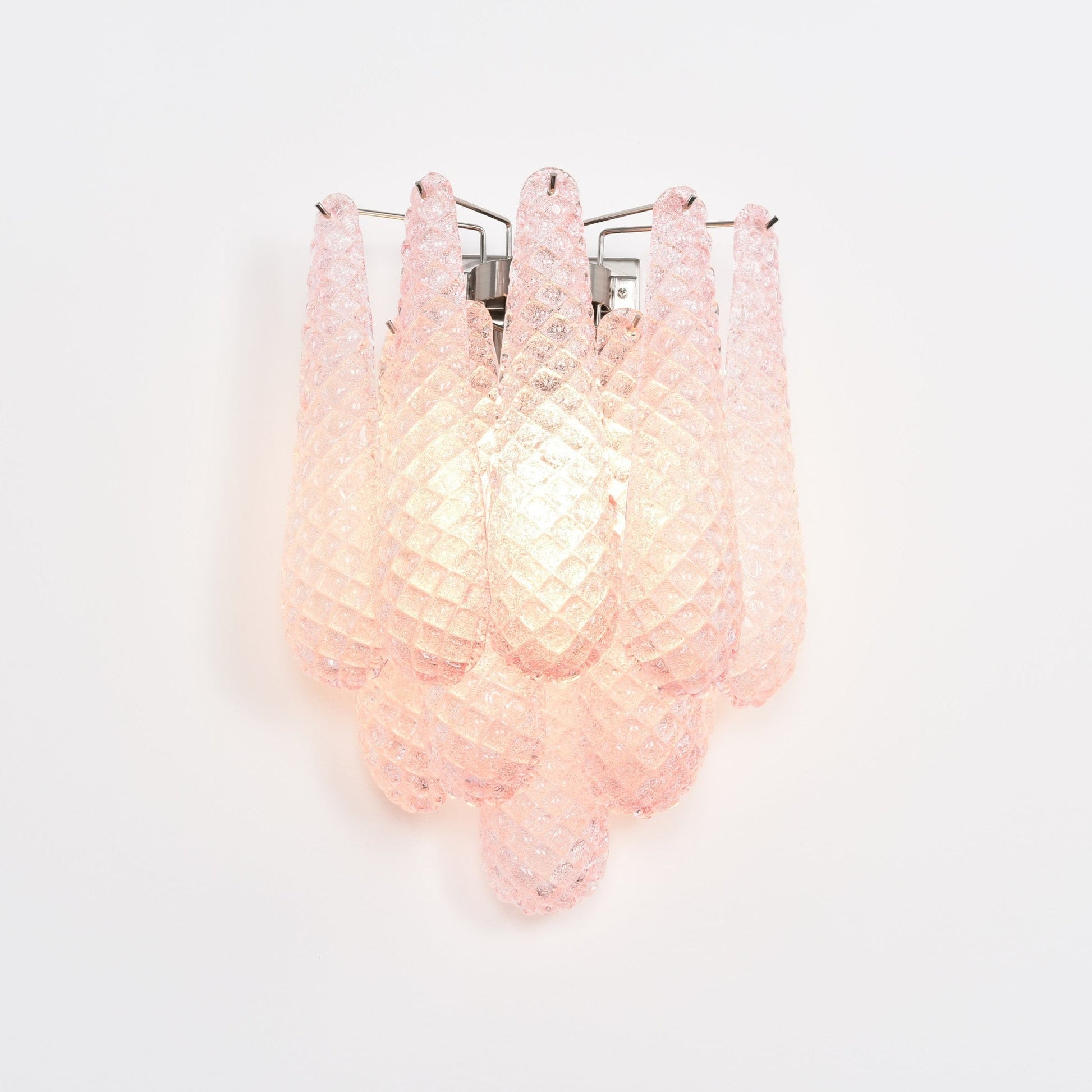 Aurora Wall Lamp Pink Teardrop Glass Floral Artistic - Blowlighting