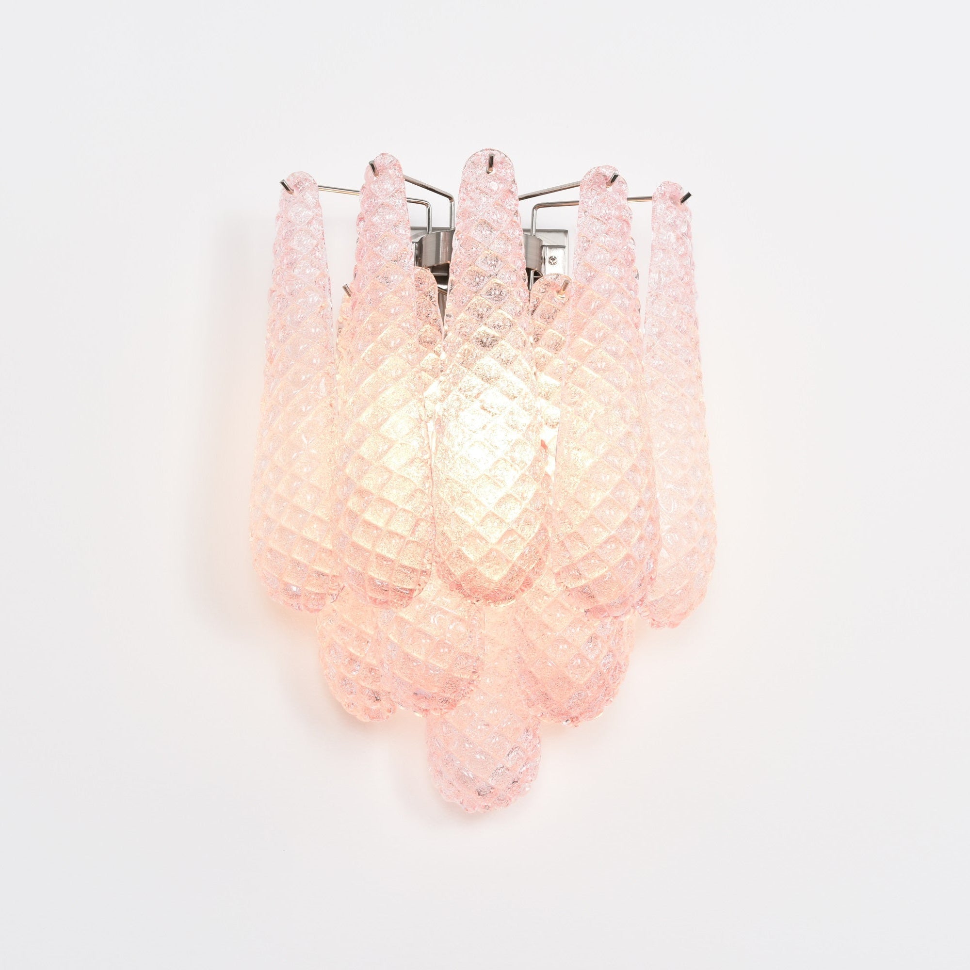 Aurora Wall Lamp Pink Teardrop Glass Floral Artistic - Blowlighting