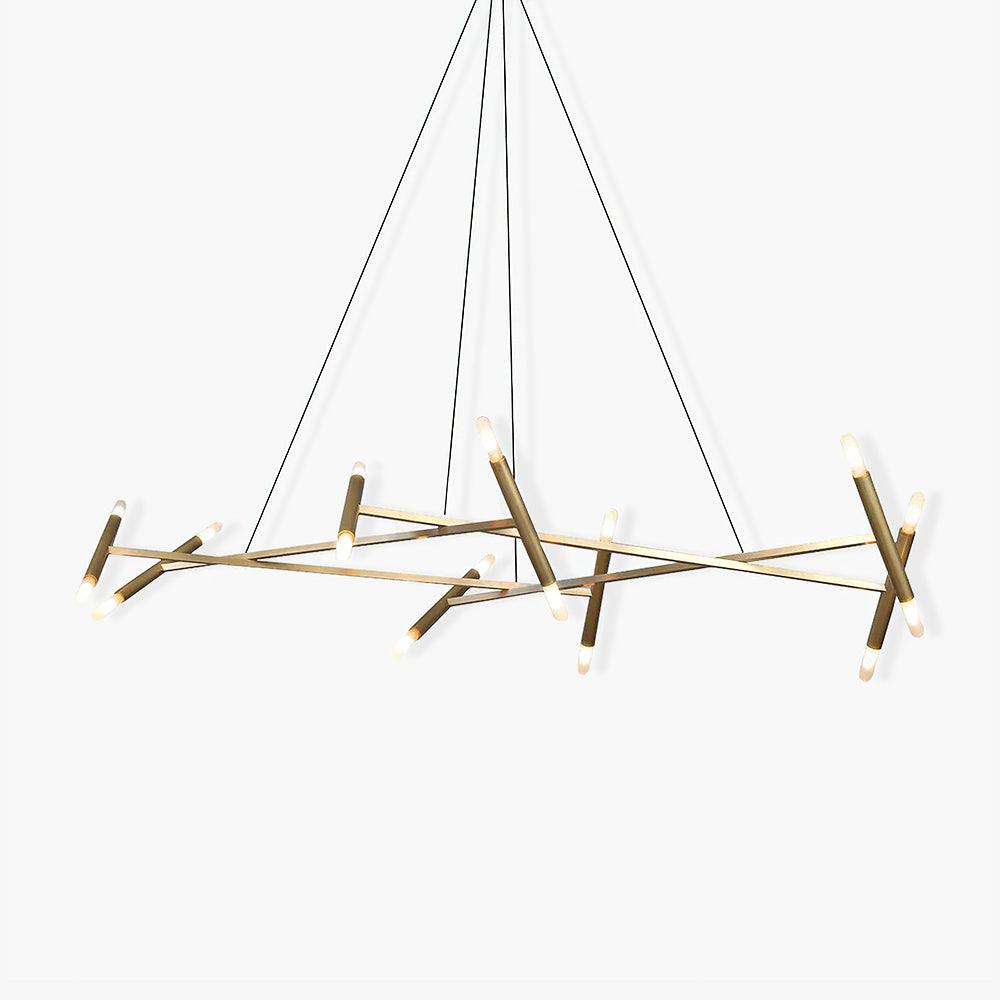 Astra Modern Brass Chandelier - Blowlighting