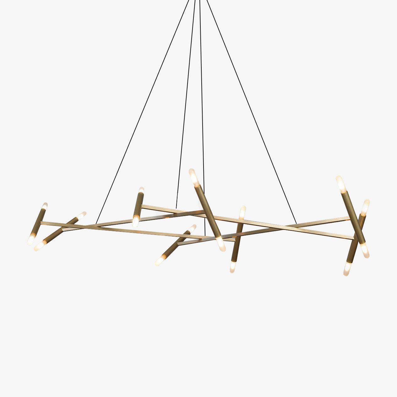 Astra Modern Brass Chandelier - Blowlighting