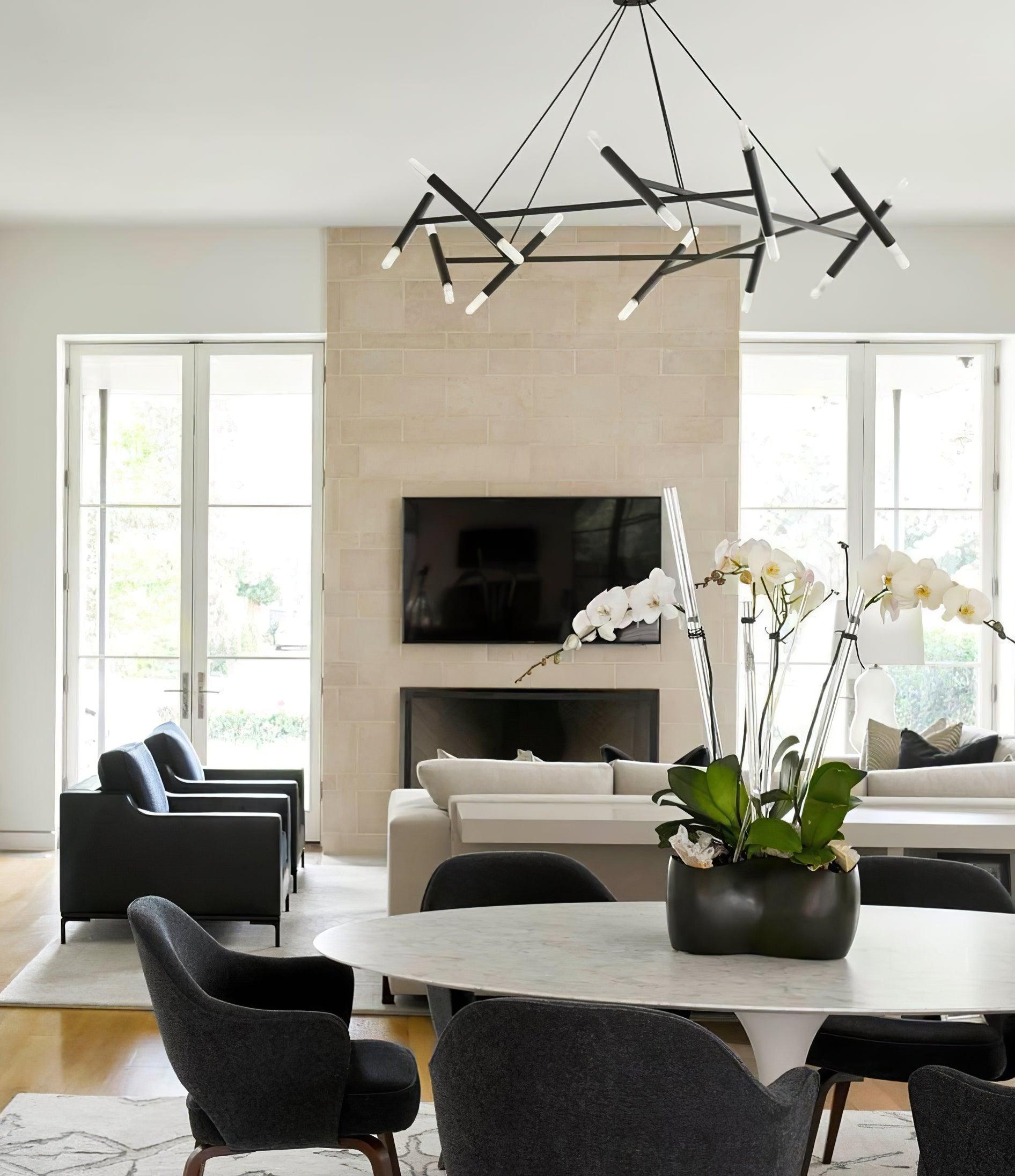 Astra Modern Brass Chandelier - Blowlighting