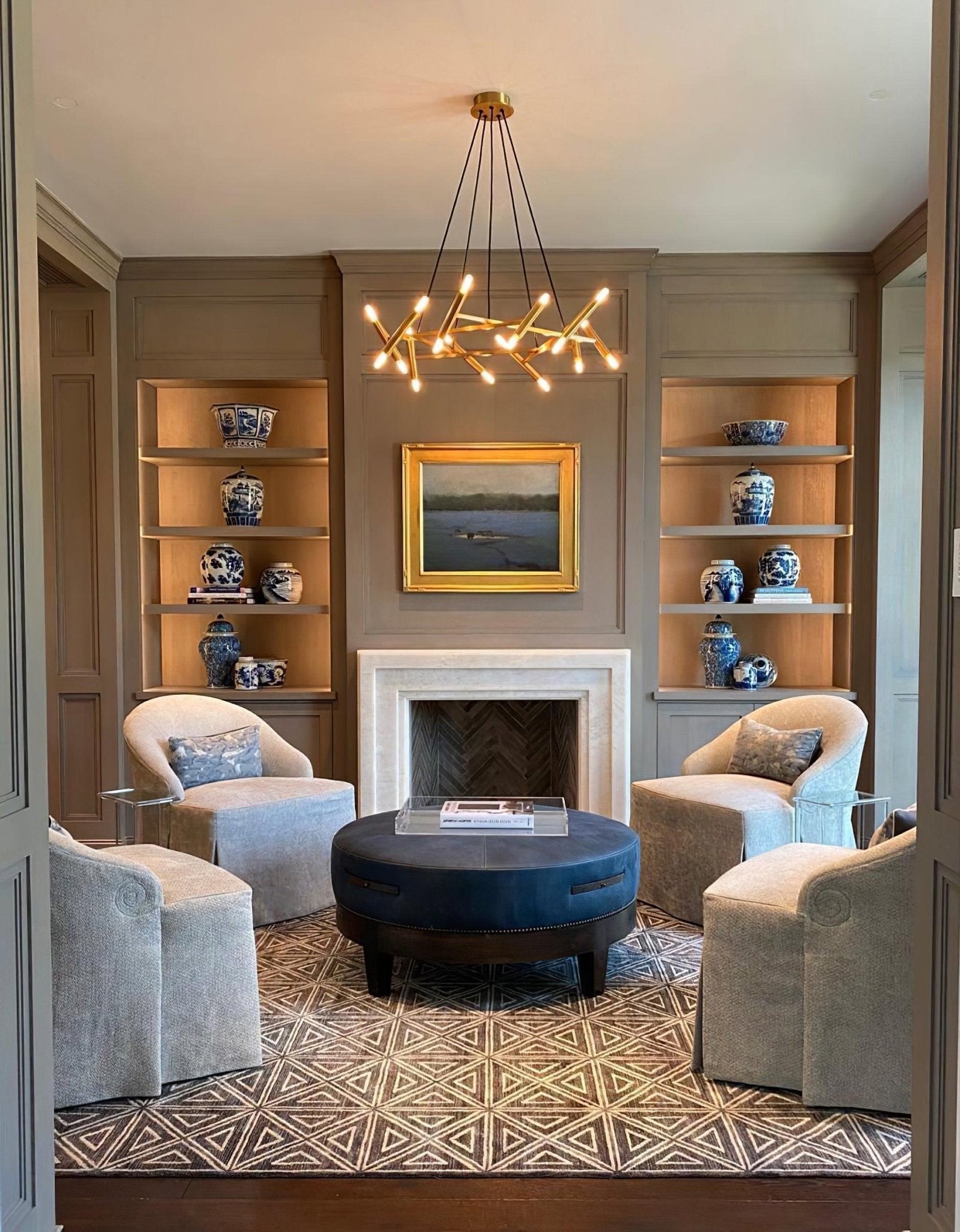 Astra Modern Brass Chandelier - Blowlighting