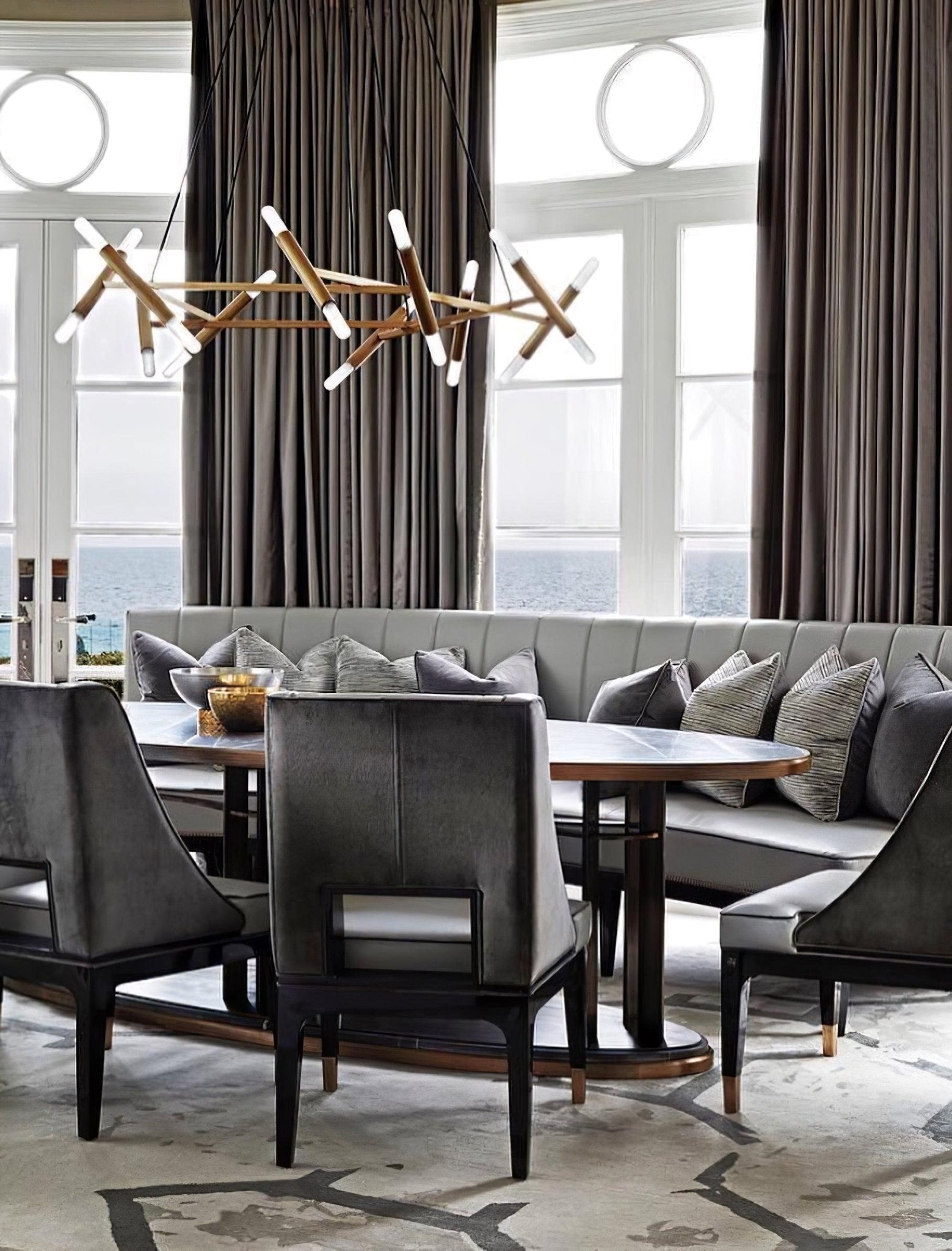 Astra Modern Brass Chandelier - Blowlighting