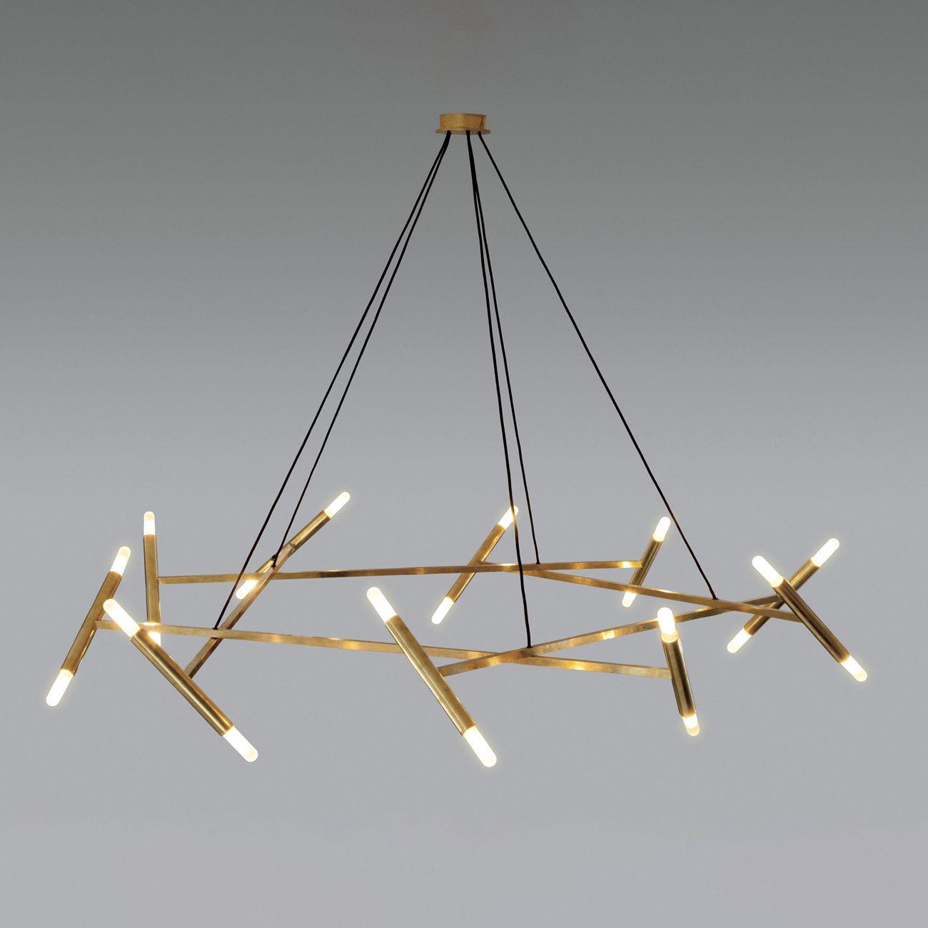 Astra Modern Brass Chandelier - Blowlighting