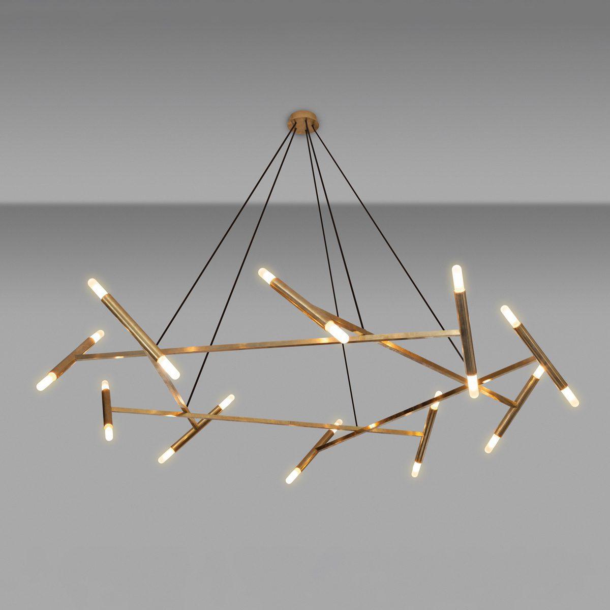 Astra Modern Brass Chandelier - Blowlighting