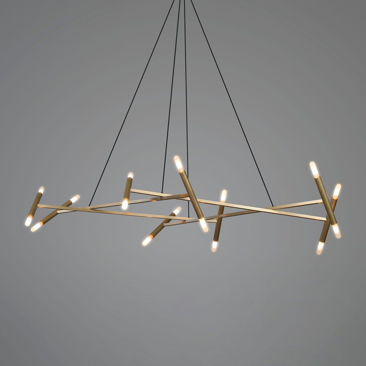 Astra Modern Brass Chandelier - Blowlighting