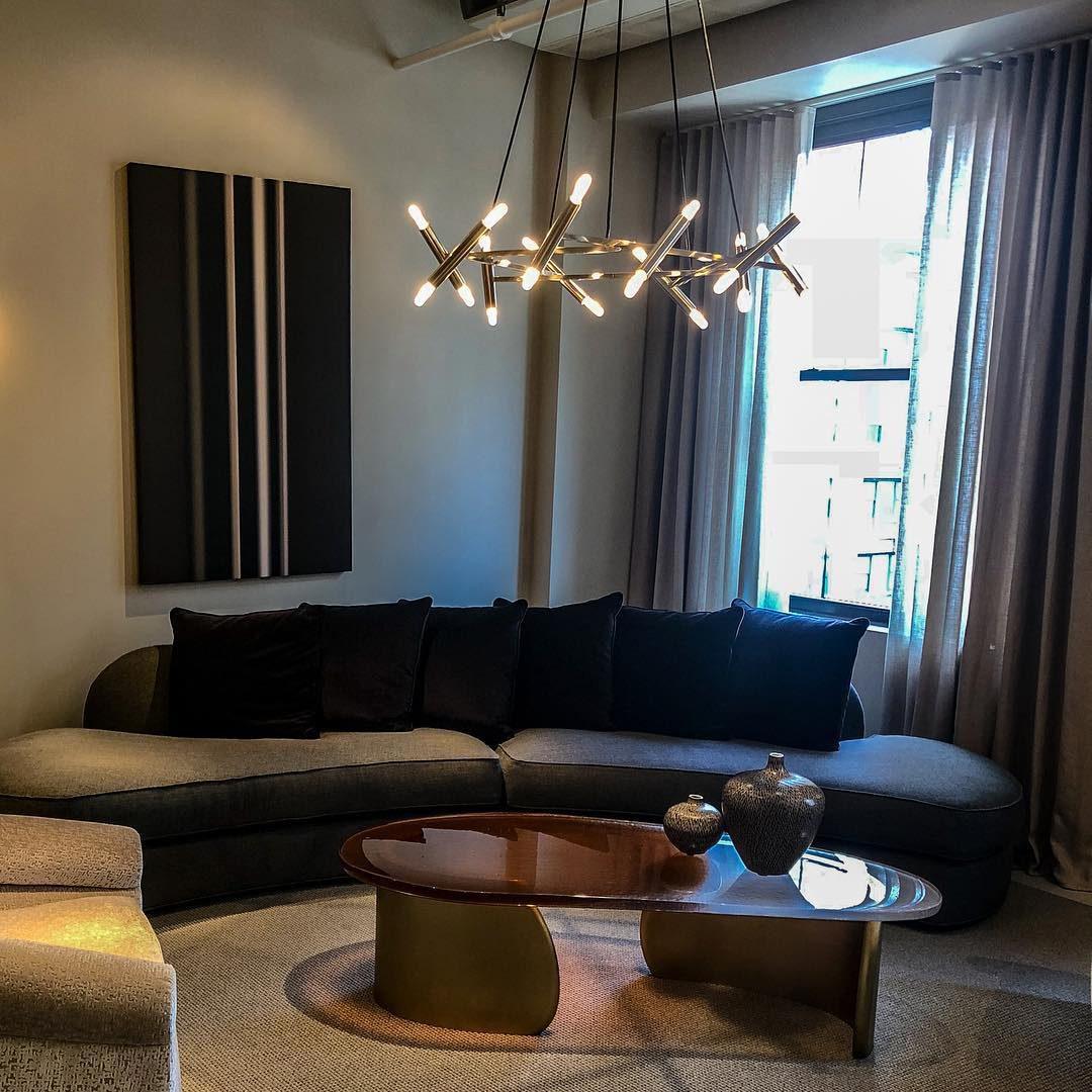 Astra Modern Brass Chandelier - Blowlighting