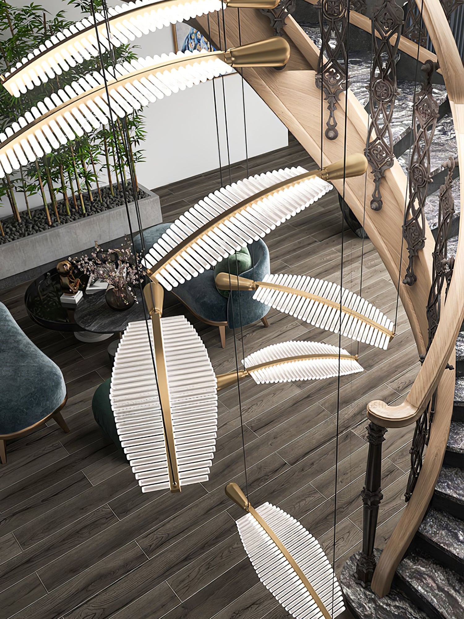 Leaf LED Chandelier - Blowlighting