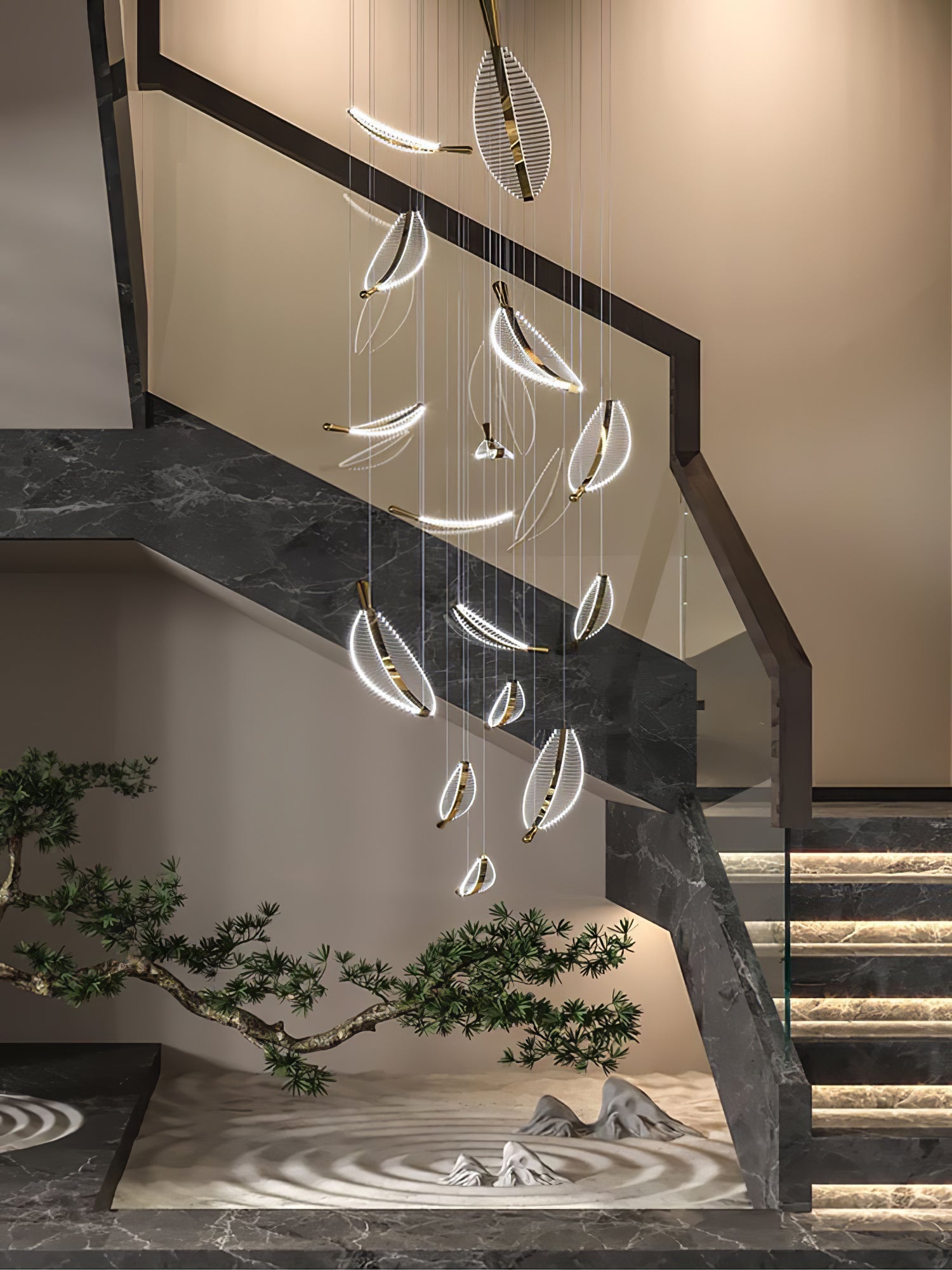 Leaf LED Chandelier - Blowlighting