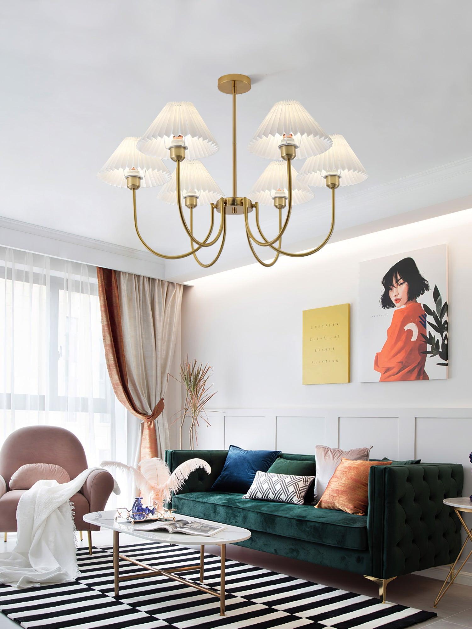 Lenore Pleated Chandelier - Blowlighting