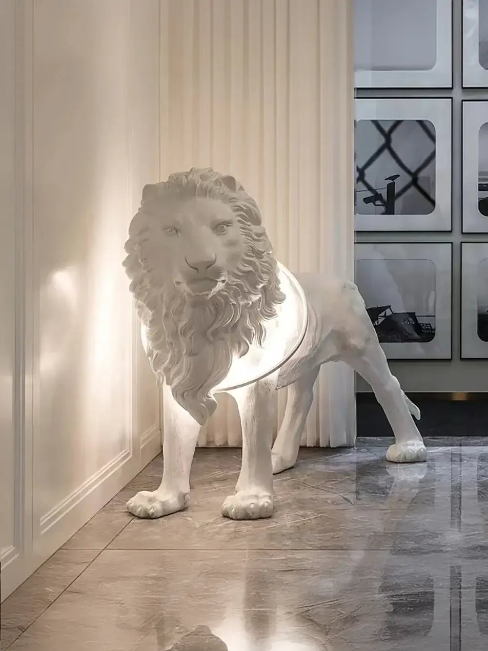 Ivsorila Lion Sculpture Floor Lamp - Blowlighting