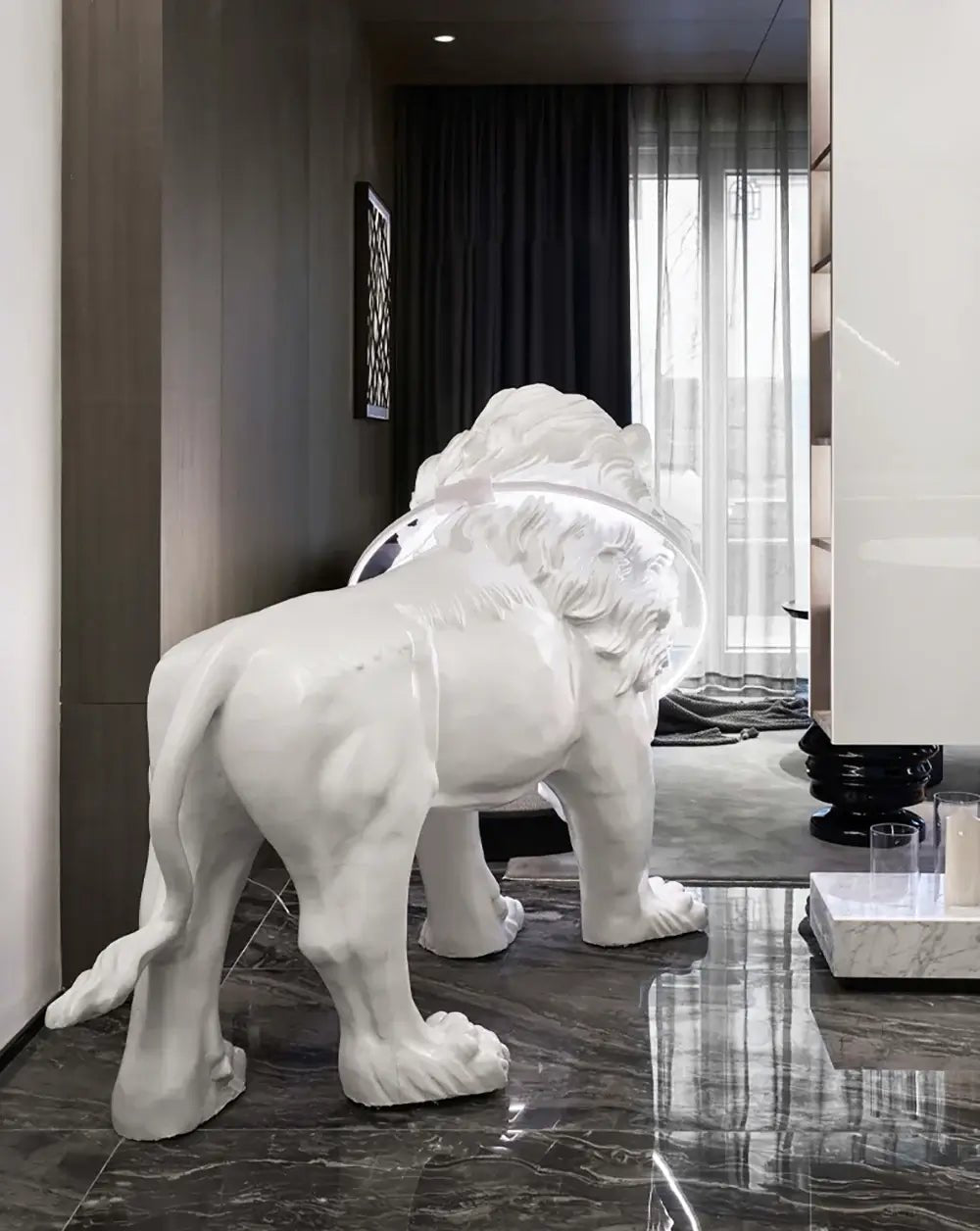 Ivsorila Lion Sculpture Floor Lamp - Blowlighting
