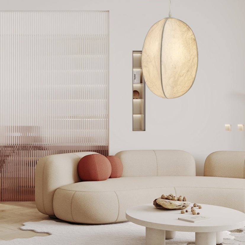Cocoon Minimalist Silk Pendant Lamp - Blowlighting