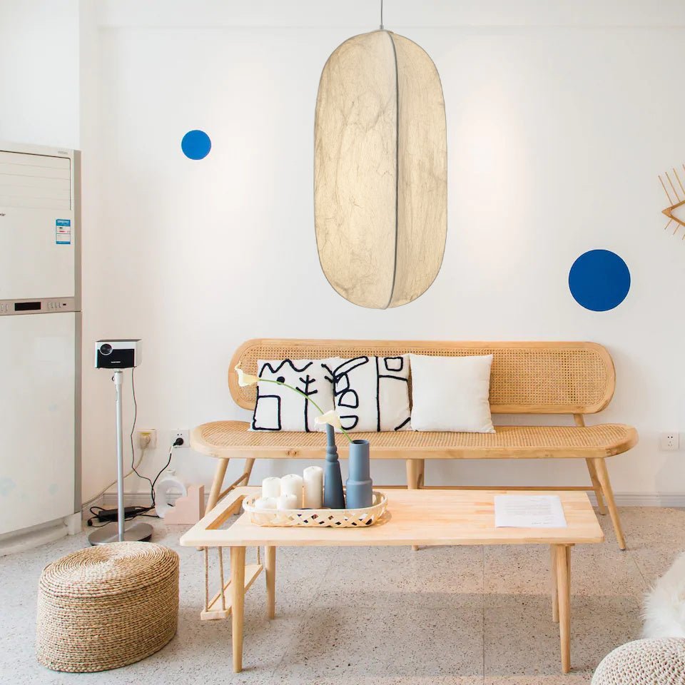 Cocoon Minimalist Silk Pendant Lamp - Blowlighting
