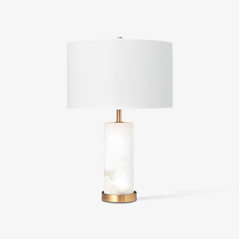 Zosilis Cylindrical Alabaster Table Lamp - Blowlighting