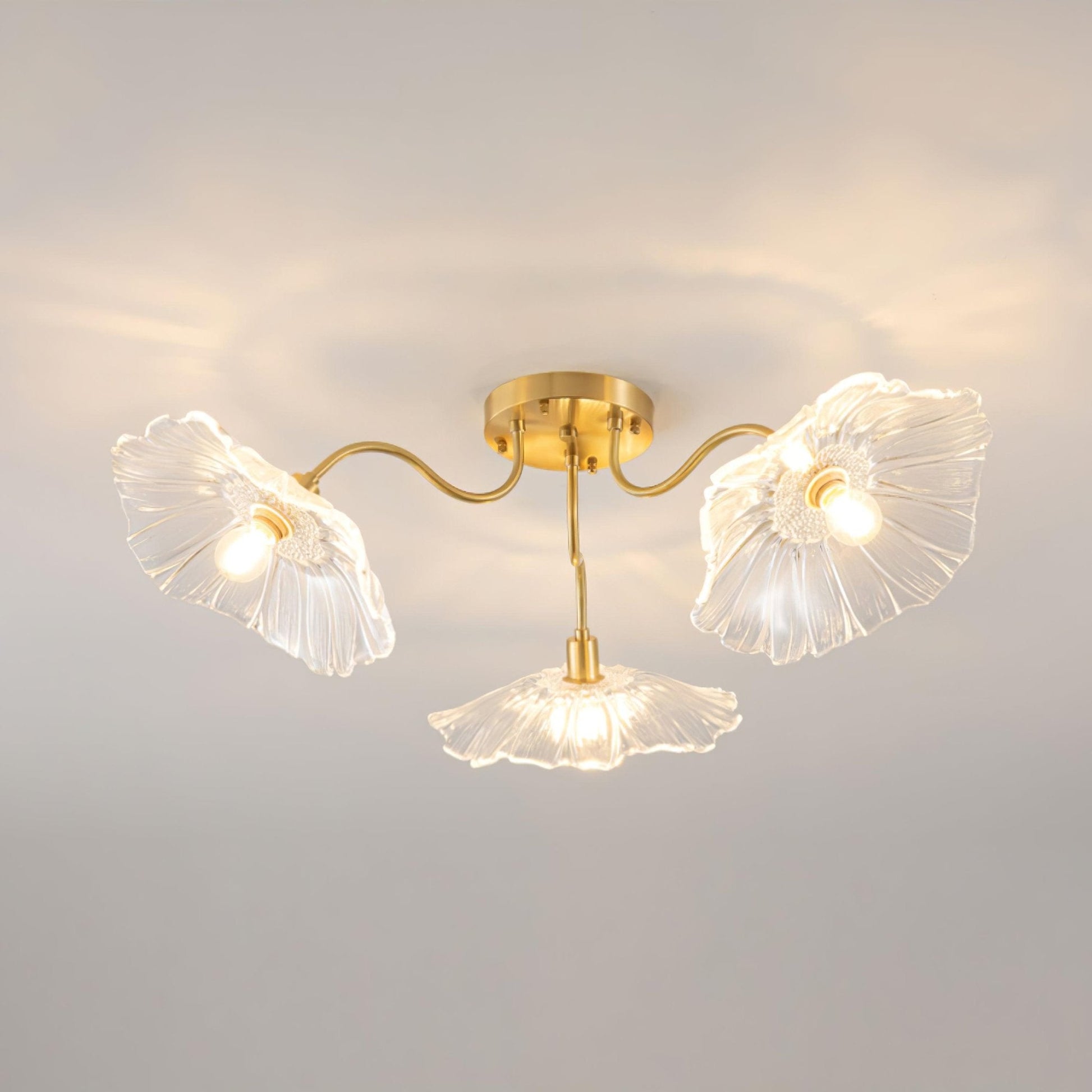 Lotus Leaf Glass Ceiling Lamp - Blowlighting