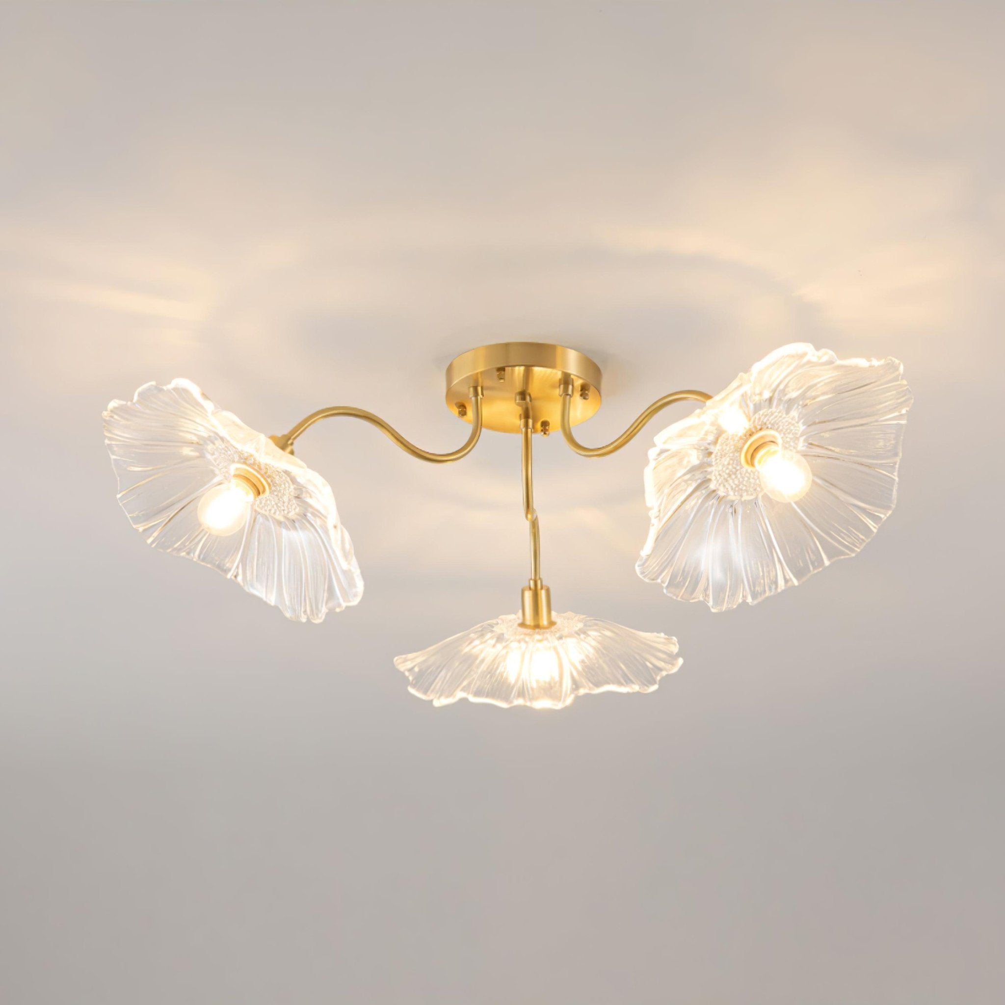 Lotus Leaf Glass Ceiling Lamp - Blowlighting