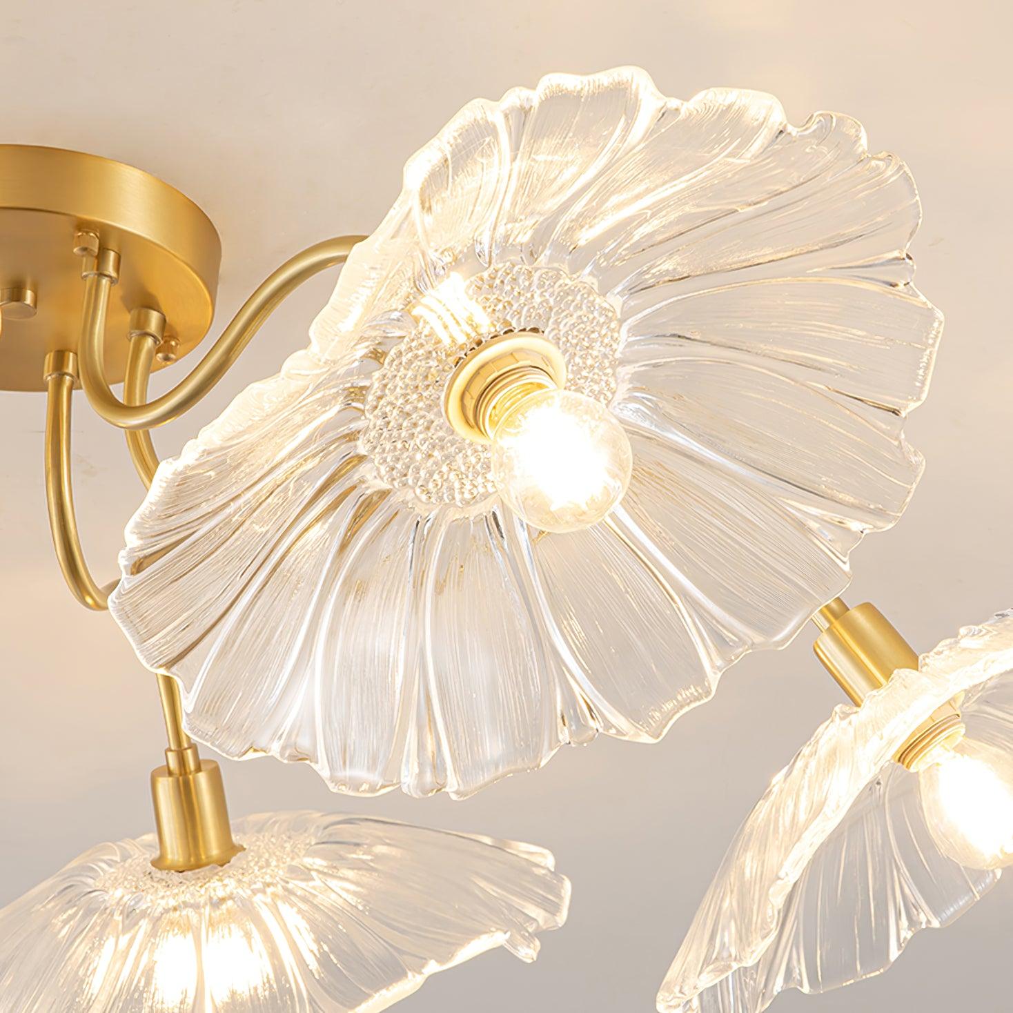 Lotus Leaf Glass Ceiling Lamp - Blowlighting