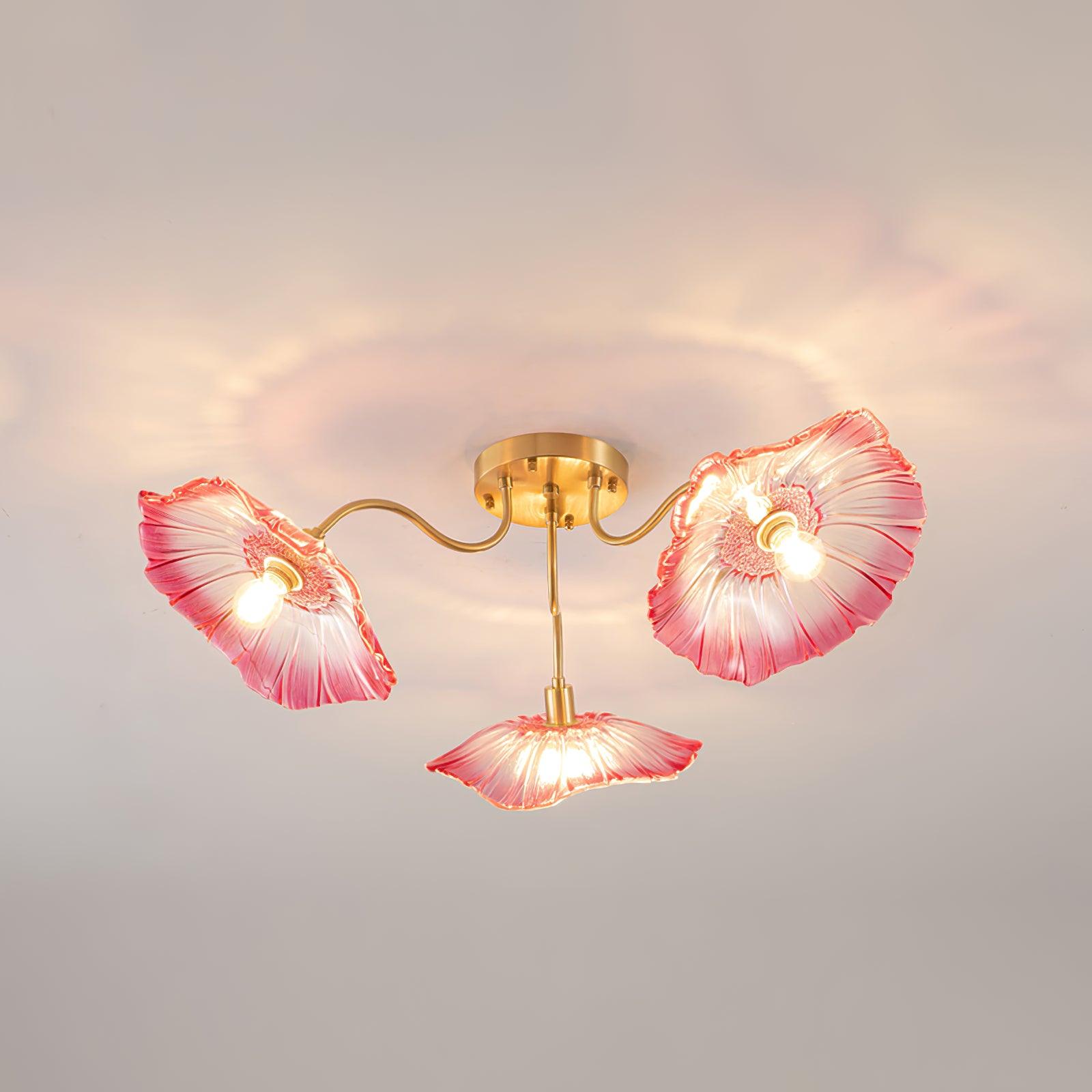 Lotus Leaf Glass Ceiling Lamp - Blowlighting