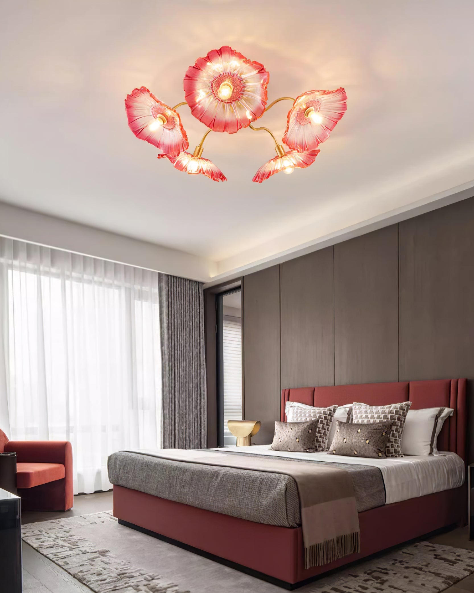 Lotus Leaf Glass Ceiling Lamp - Blowlighting