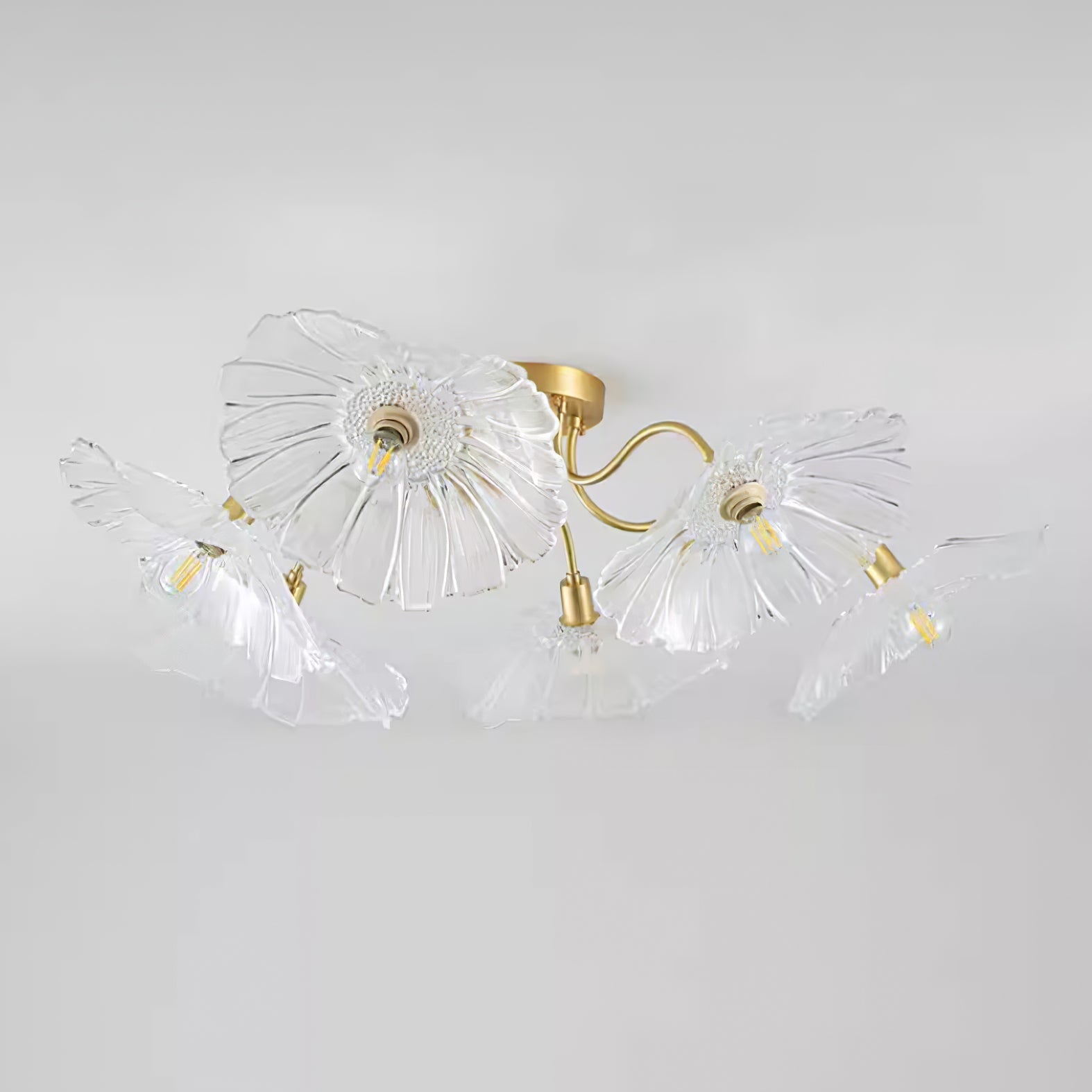Lotus Leaf Glass Ceiling Lamp - Blowlighting